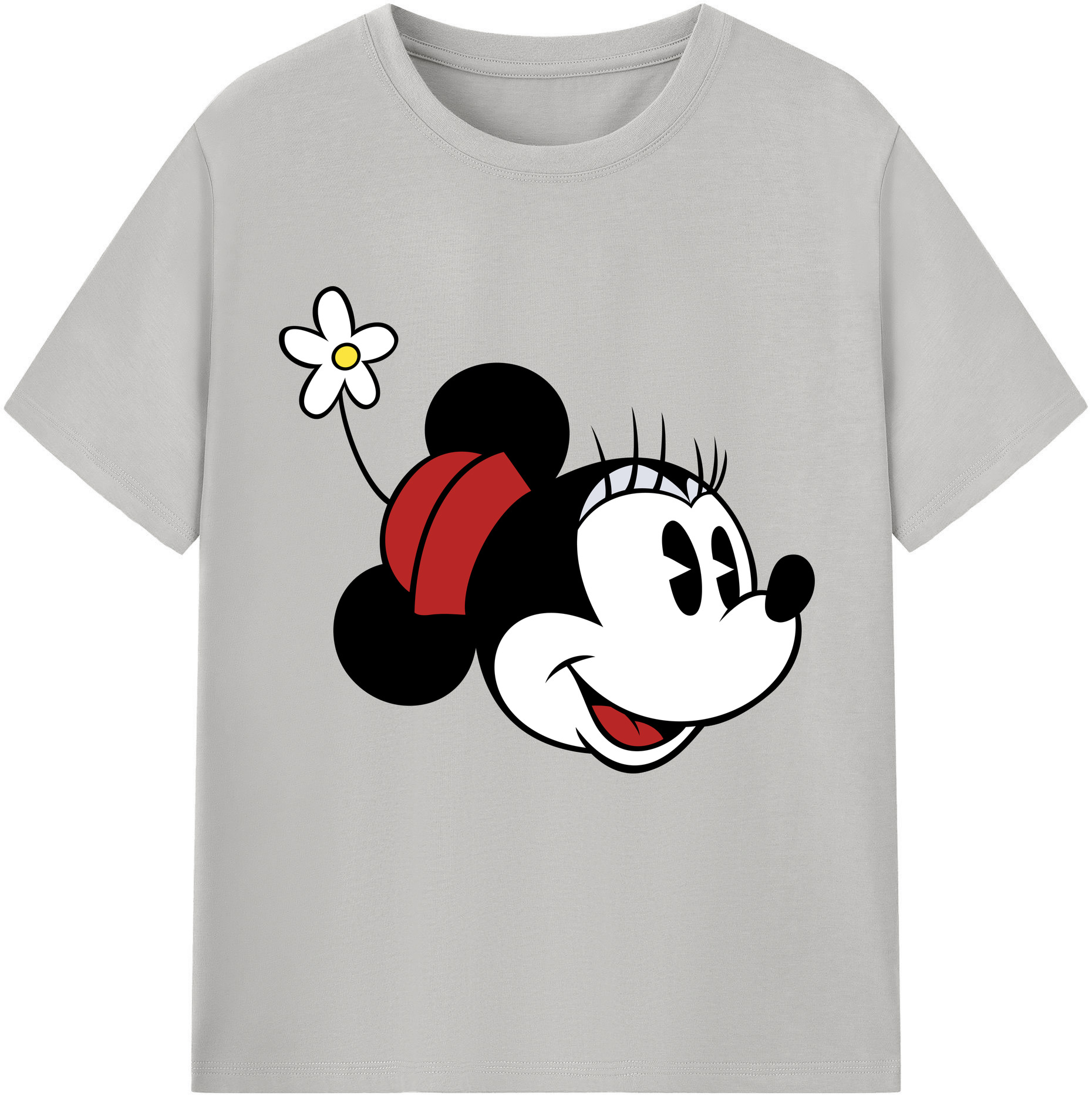（画像用） ミッキーマウス Mickey Mouse レディースカジュアルプリントTシャツ（綿100％）