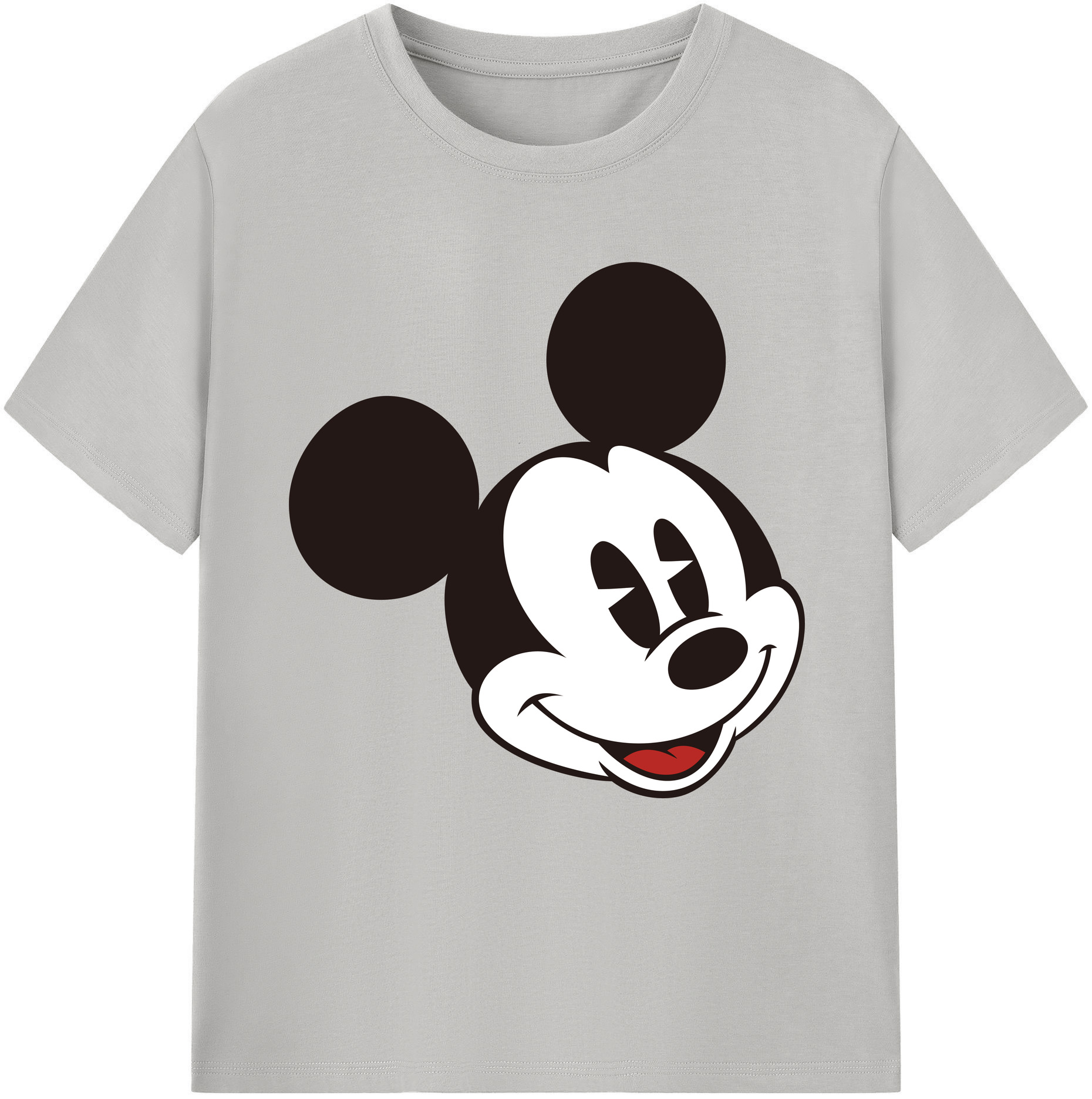 （画像用） ミッキーマウス Mickey Mouse レディースカジュアルプリントTシャツ（綿100％）