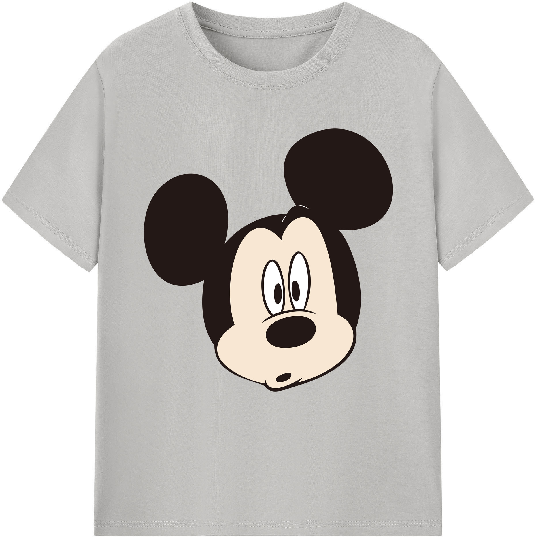 （画像用） ミッキーマウス Mickey Mouse レディースカジュアルプリントTシャツ（綿100％）