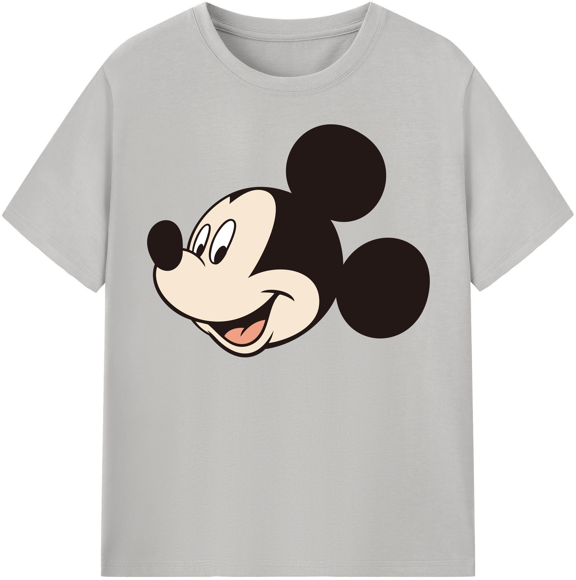 （画像用） ミッキーマウス Mickey Mouse レディースカジュアルプリントTシャツ（綿100％）