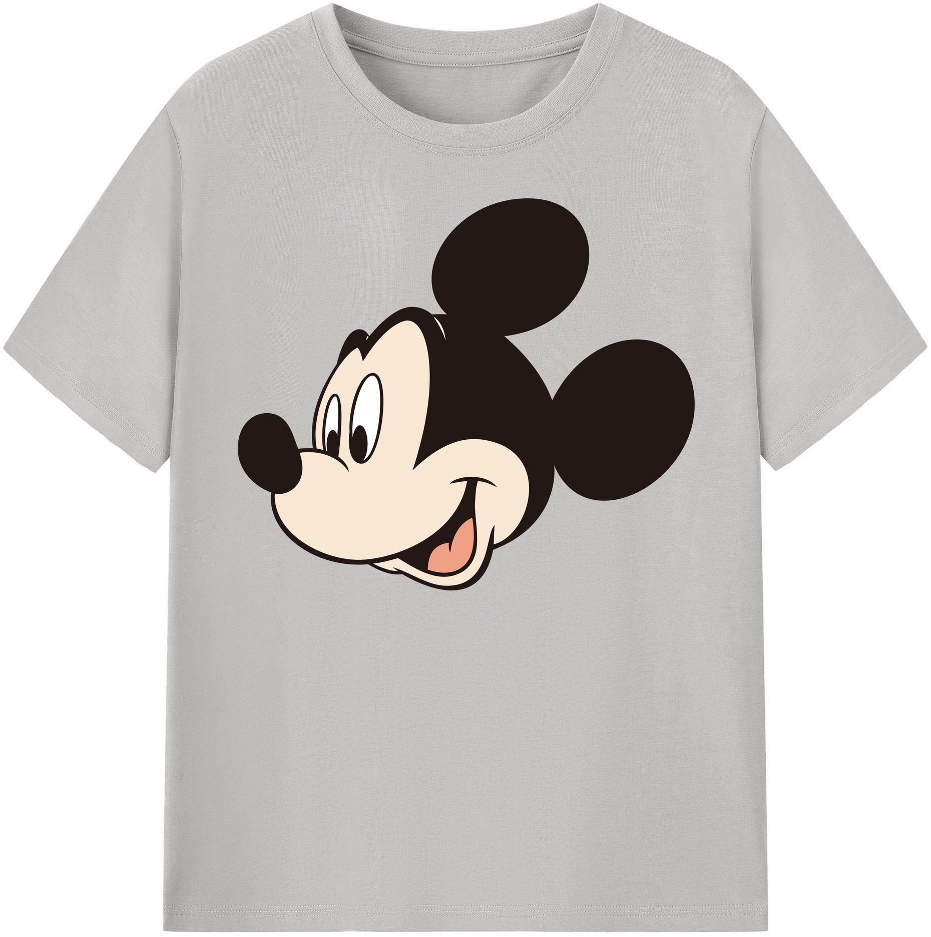 （画像用） ミッキーマウス Mickey Mouse レディースカジュアルプリントTシャツ（綿100％）