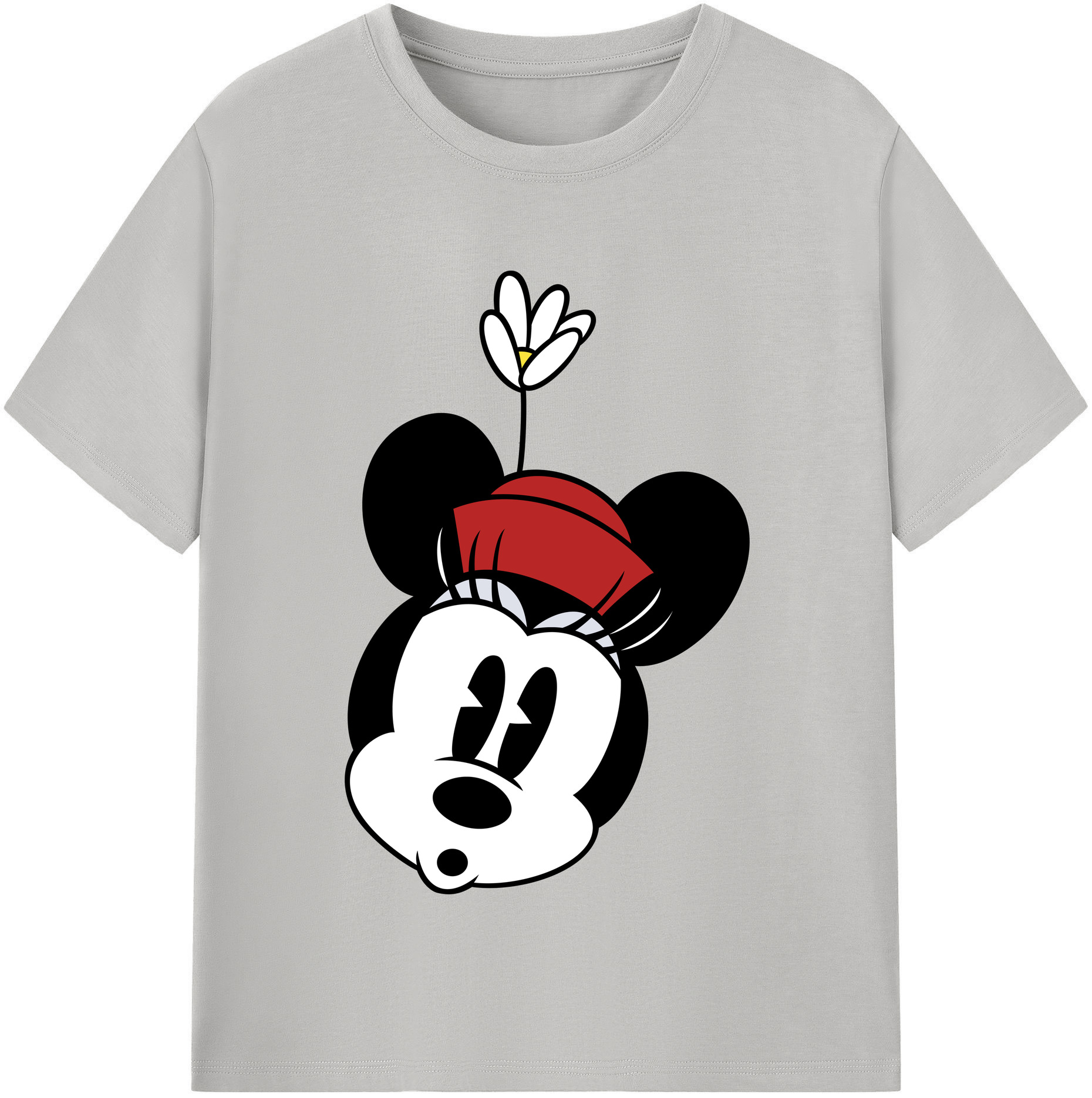 （画像用） ミッキーマウス Mickey Mouse レディースカジュアルプリントTシャツ（綿100％）