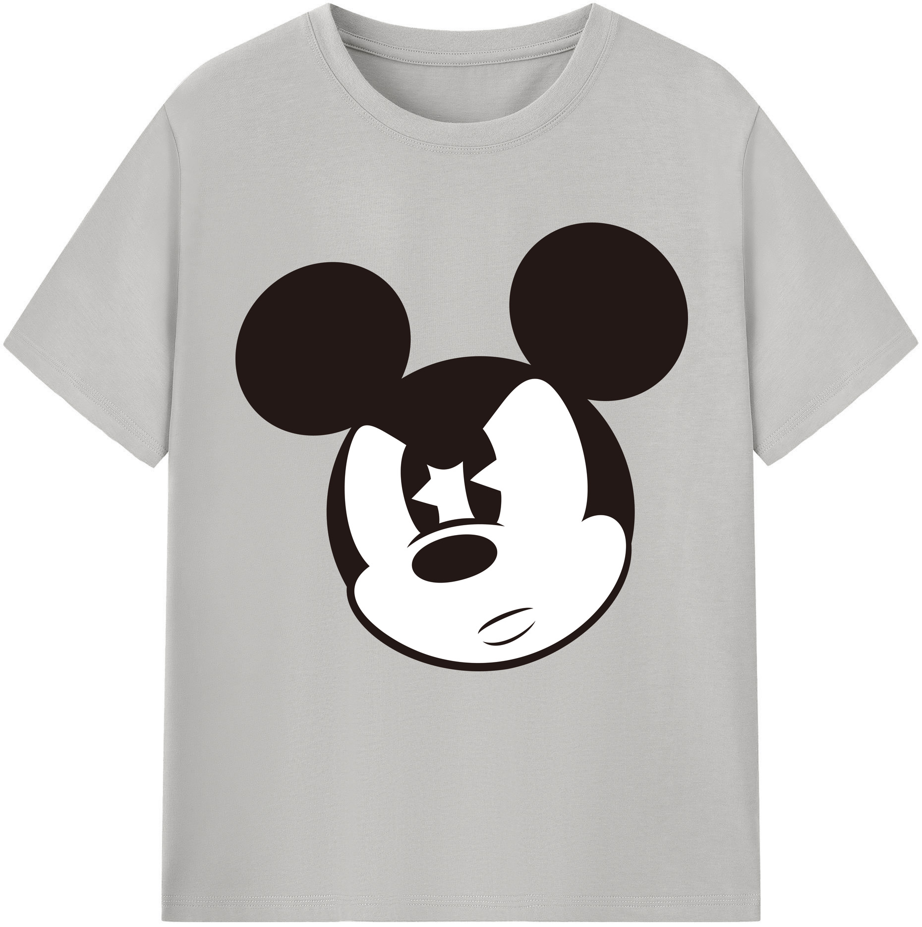 （画像用） ミッキーマウス Mickey Mouse レディースカジュアルプリントTシャツ（綿100％）