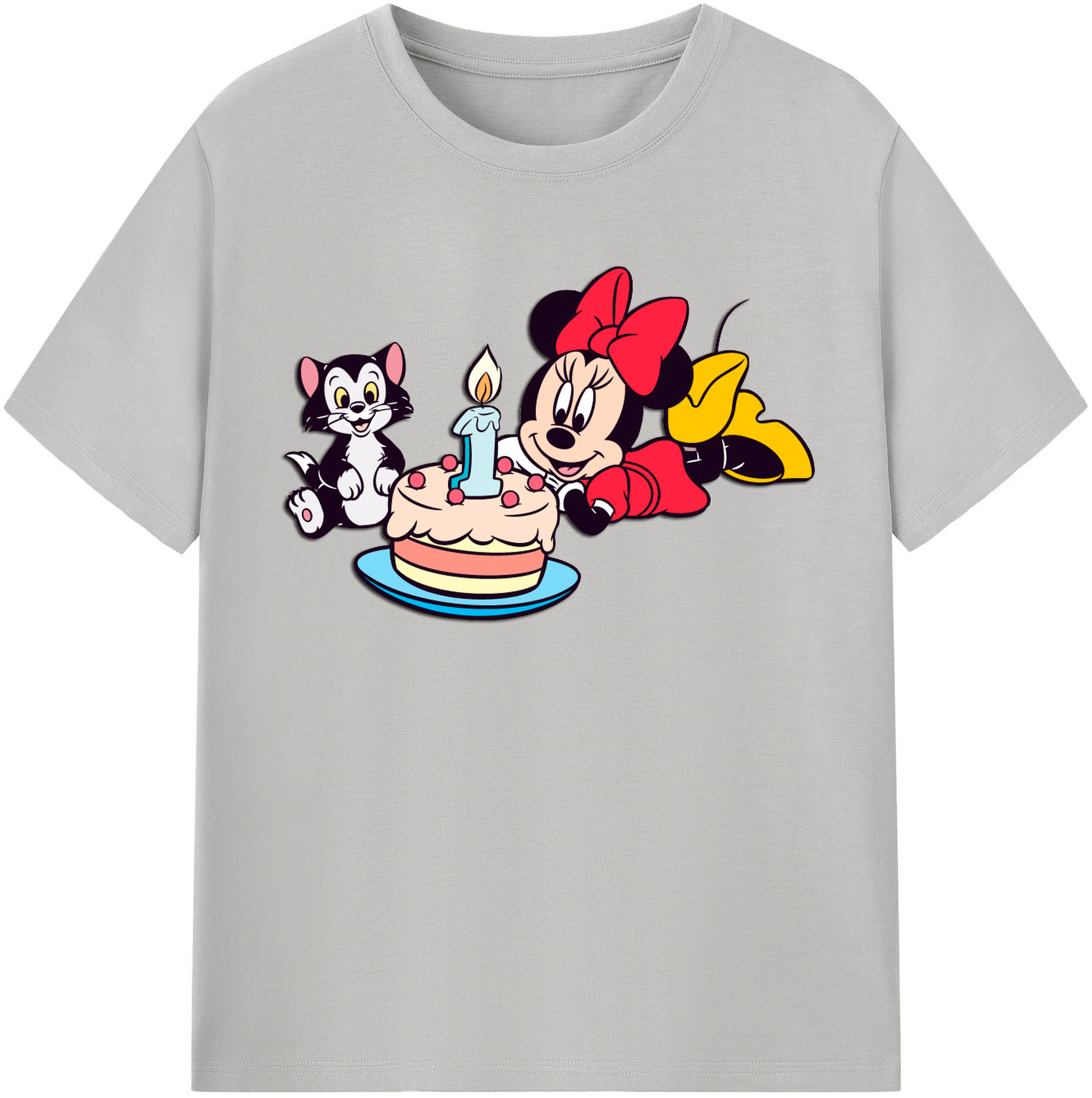（画像用） ミッキーマウス Mickey Mouse レディースカジュアルプリントTシャツ（綿100％）