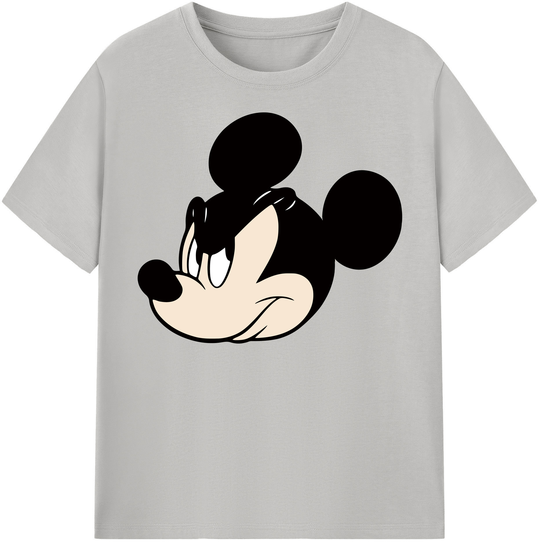 （画像用） ミッキーマウス Mickey Mouse レディースカジュアルプリントTシャツ（綿100％）