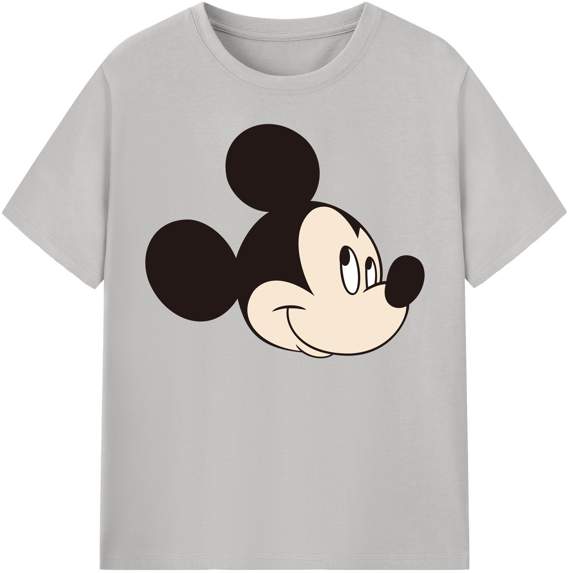 （画像用） ミッキーマウス Mickey Mouse レディースカジュアルプリントTシャツ（綿100％）