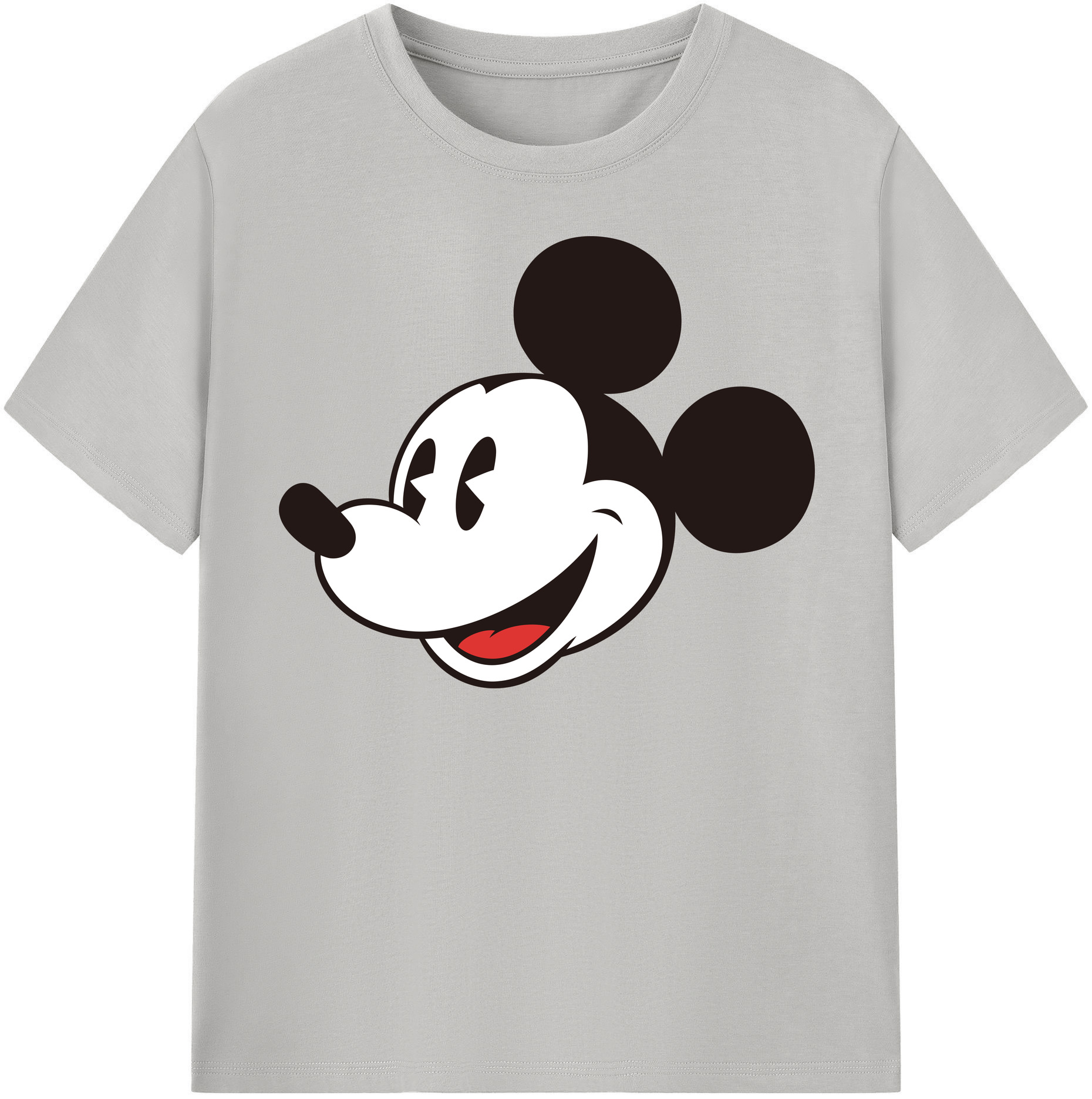 （画像用） ミッキーマウス Mickey Mouse レディースカジュアルプリントTシャツ（綿100％）