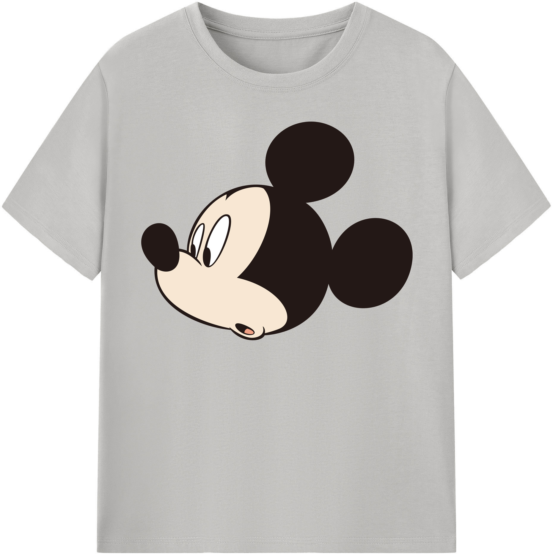 （画像用） ミッキーマウス Mickey Mouse レディースカジュアルプリントTシャツ（綿100％）