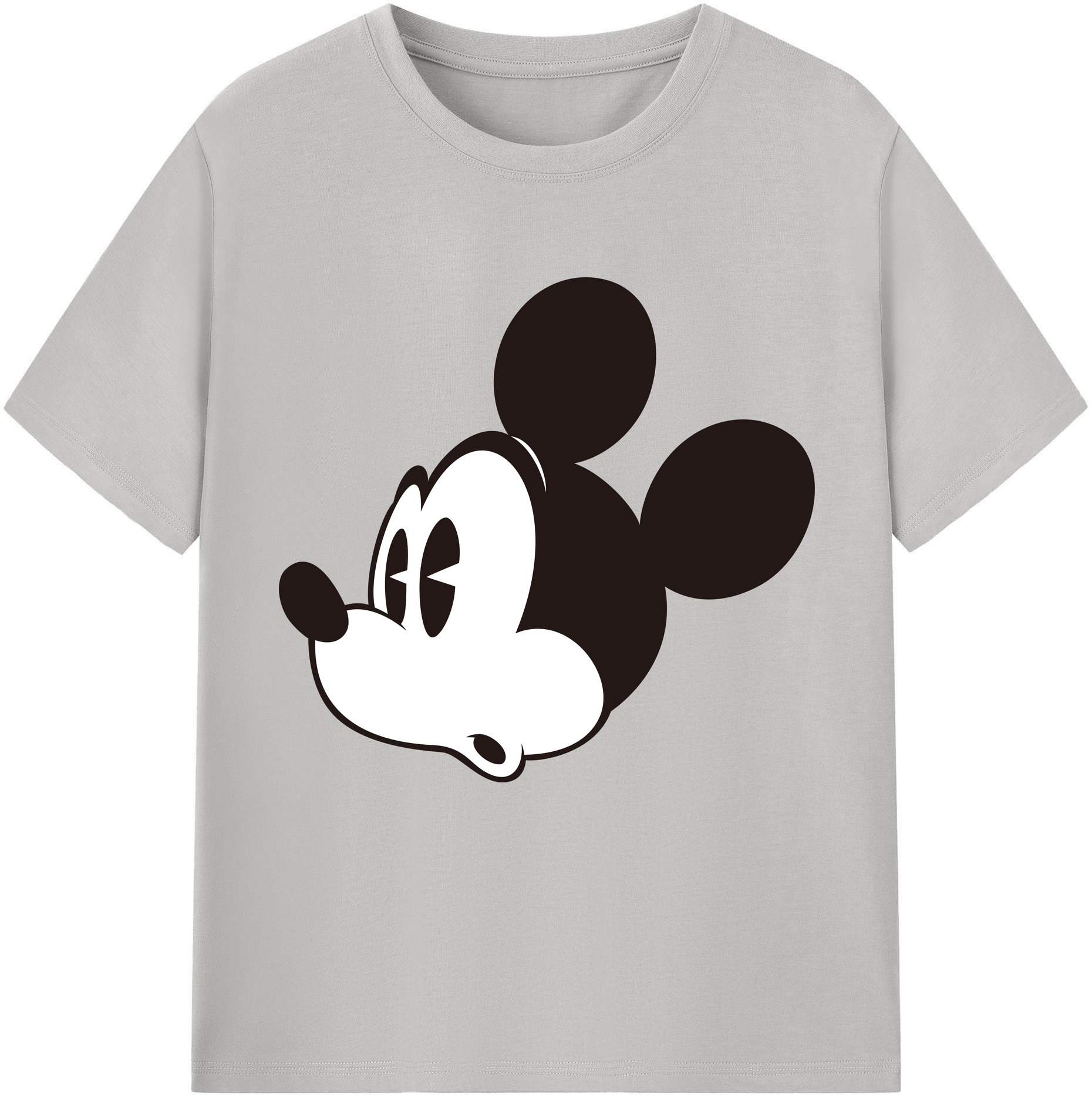 （画像用） ミッキーマウス Mickey Mouse レディースカジュアルプリントTシャツ（綿100％）