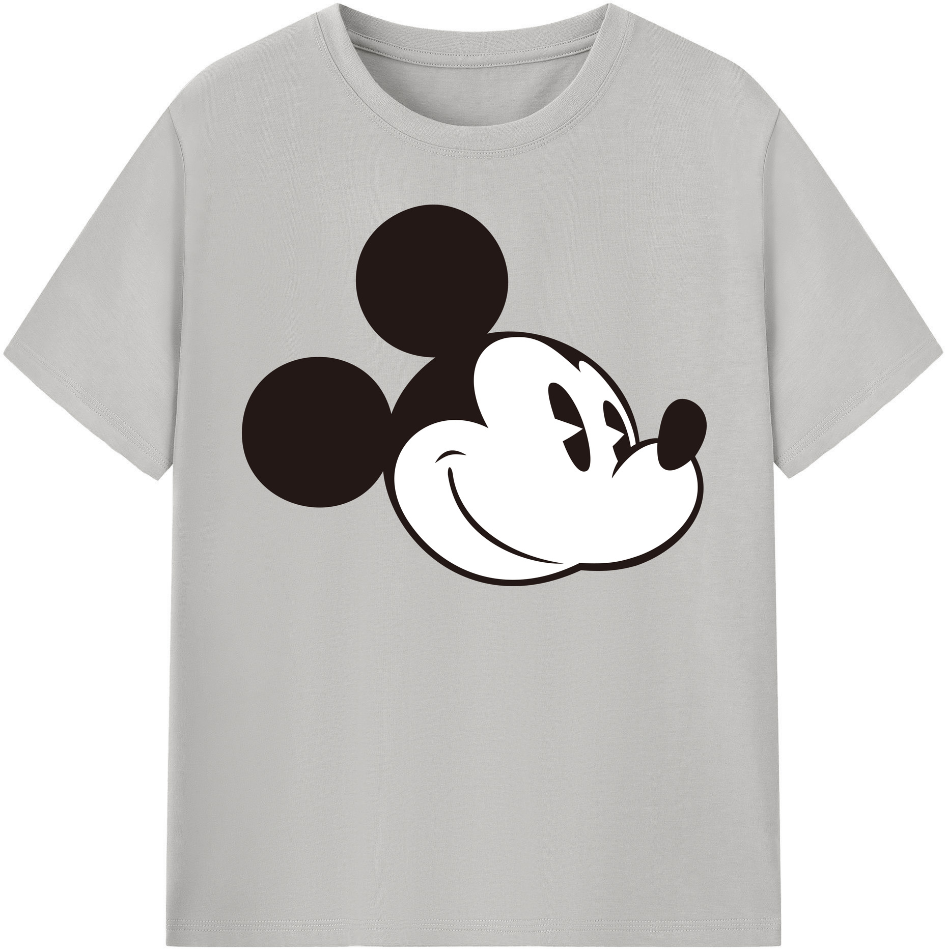 （画像用） ミッキーマウス Mickey Mouse レディースカジュアルプリントTシャツ（綿100％）