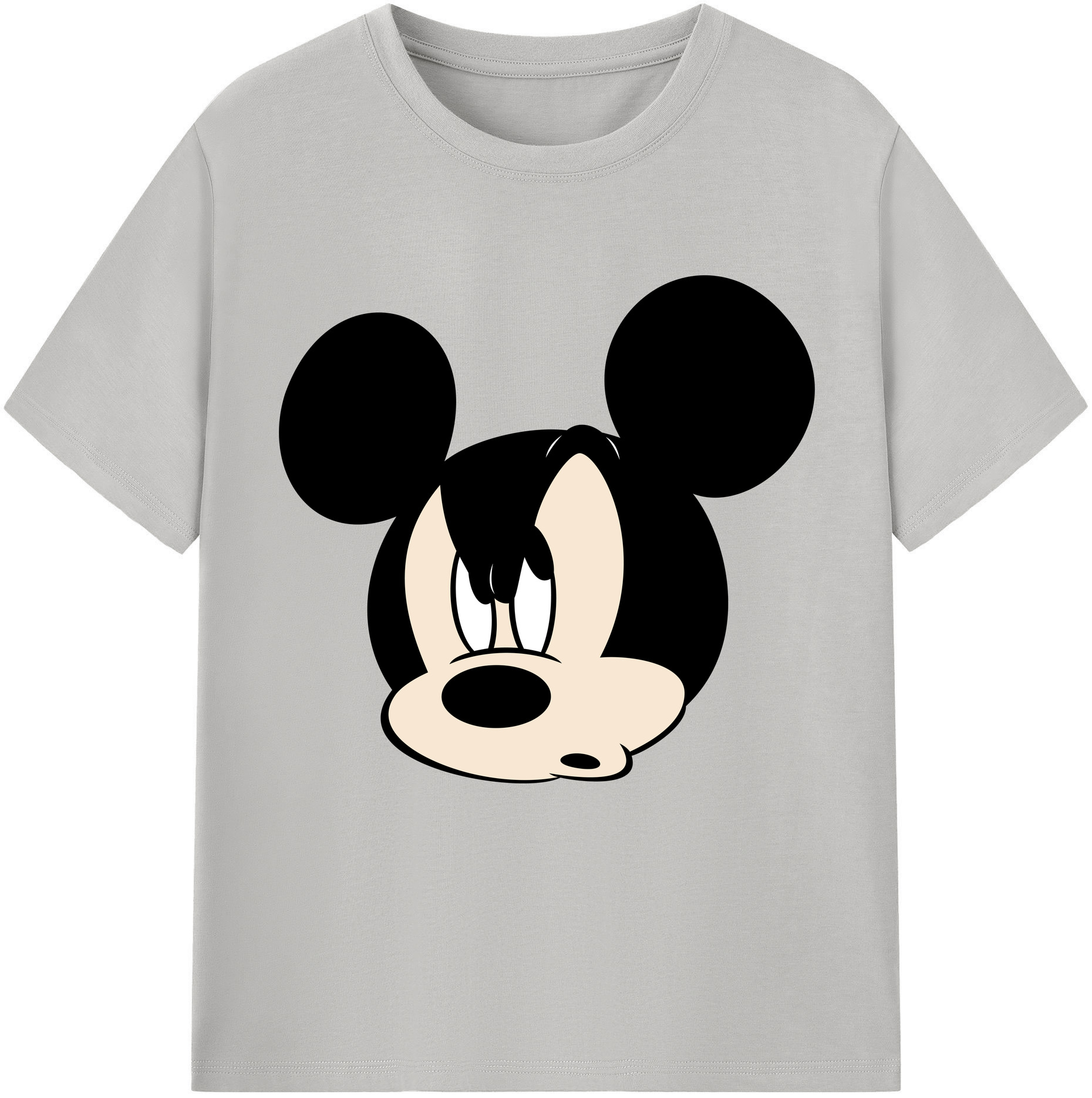 （画像用） ミッキーマウス Mickey Mouse レディースカジュアルプリントTシャツ（綿100％）