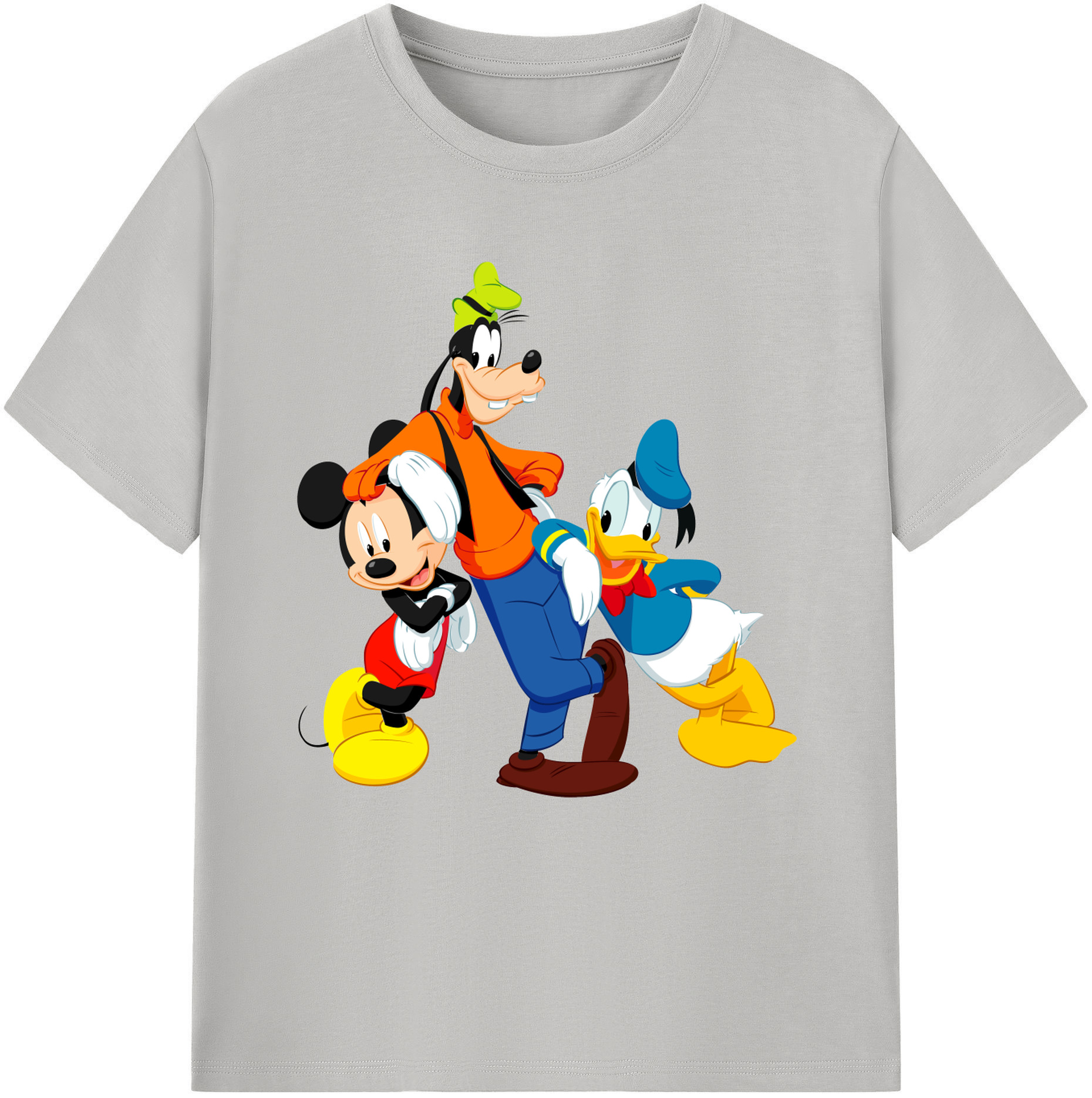（画像用） ミッキーマウス Mickey Mouse レディースカジュアルプリントTシャツ（綿100％）