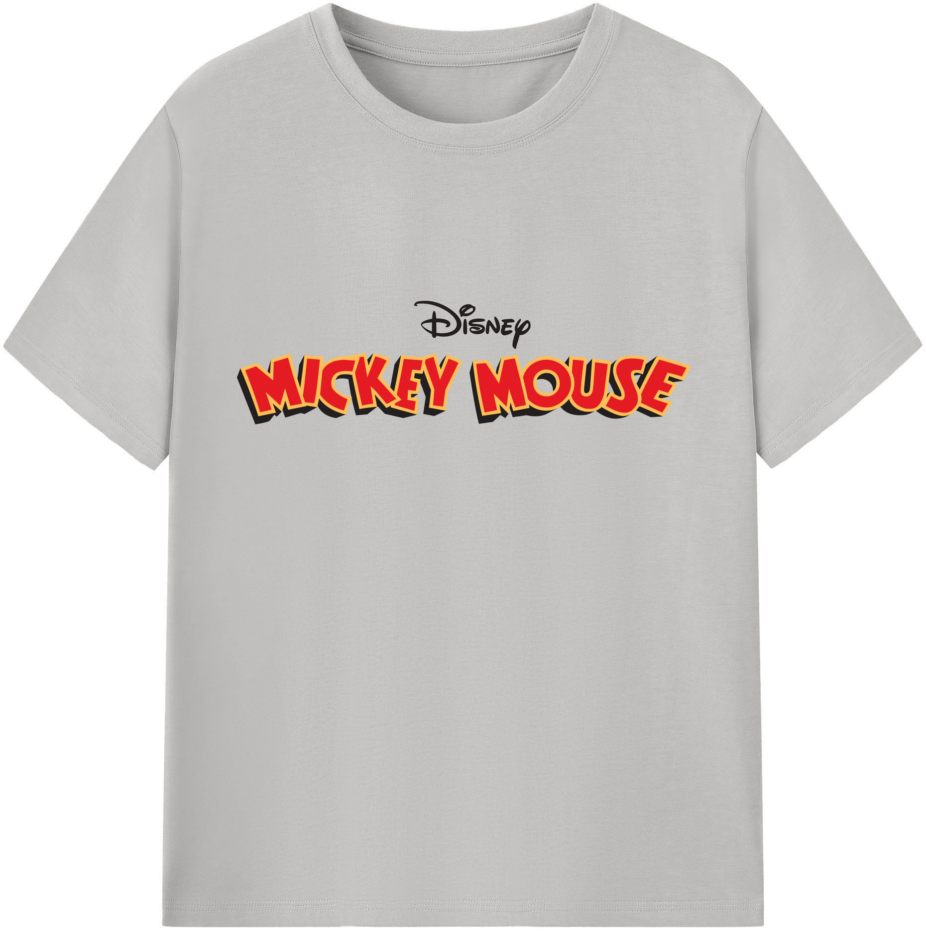 （画像用） ミッキーマウス Mickey Mouse レディースカジュアルプリントTシャツ（綿100％）