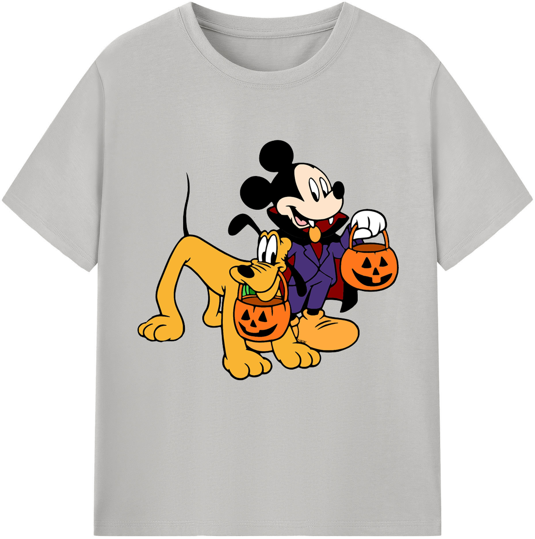 （画像用） ミッキーマウス Mickey Mouse レディースカジュアルプリントTシャツ（綿100％）