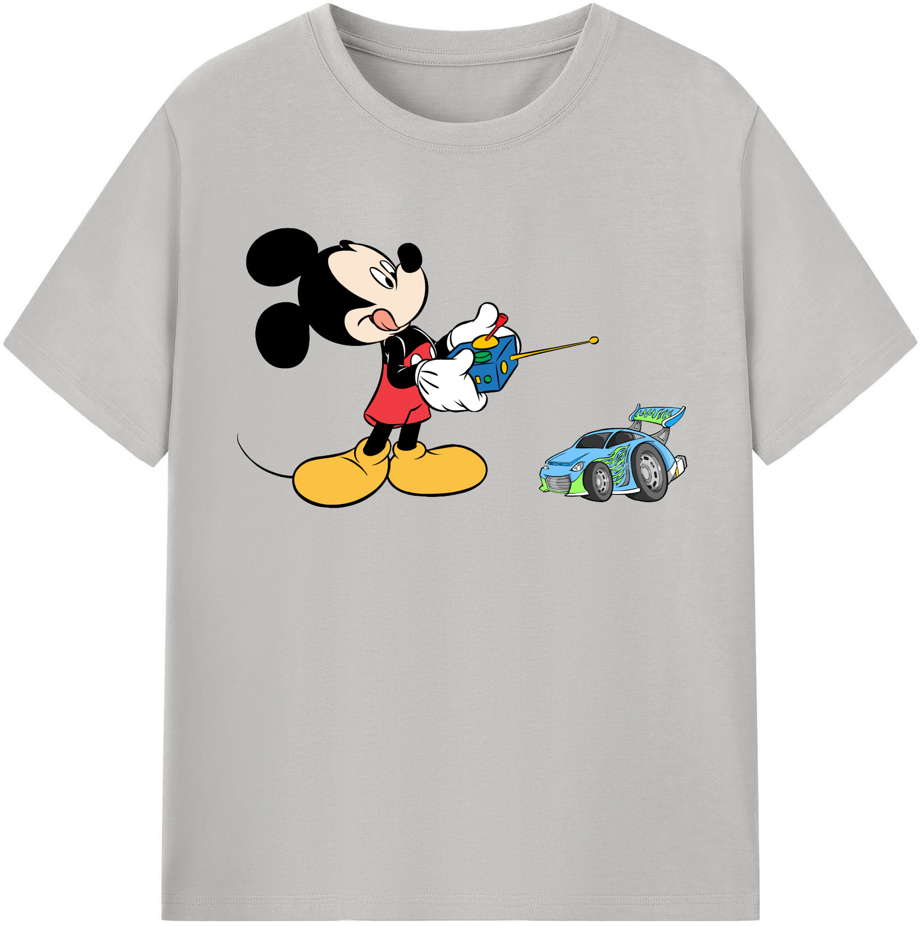 （画像用） ミッキーマウス Mickey Mouse レディースカジュアルプリントTシャツ（綿100％）
