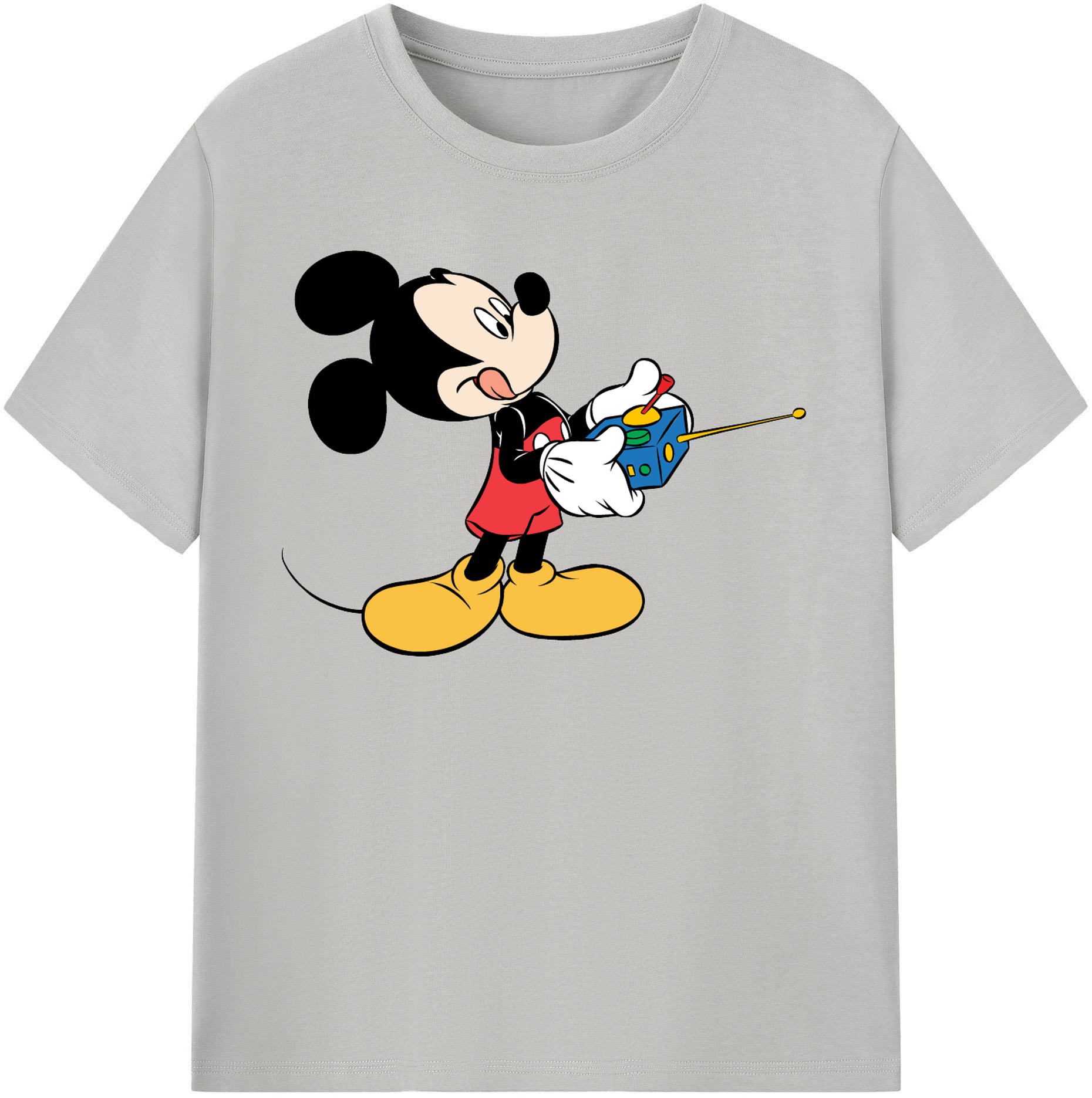 （画像用） ミッキーマウス Mickey Mouse レディースカジュアルプリントTシャツ（綿100％）