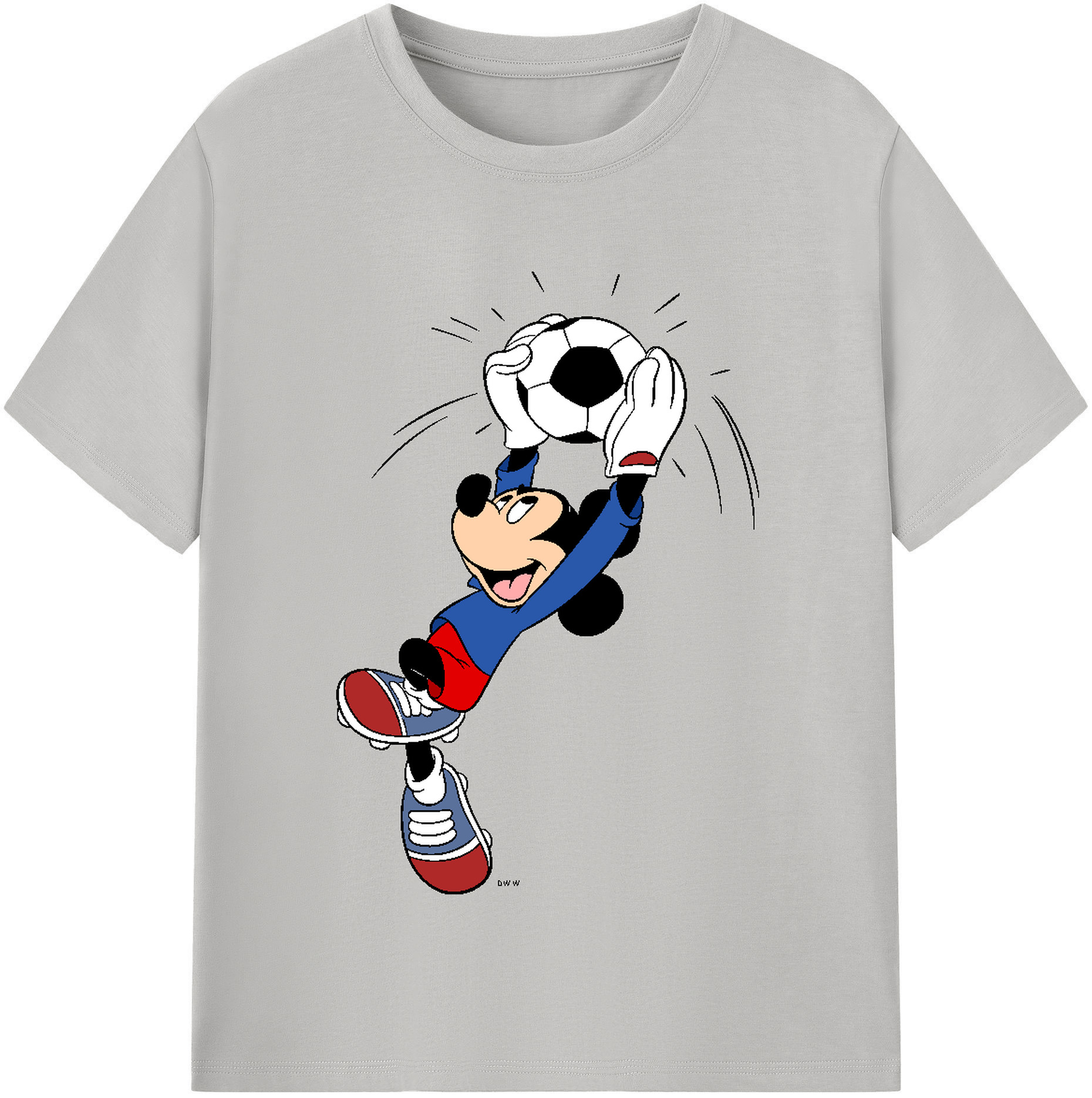 （画像用） ミッキーマウス Mickey Mouse レディースカジュアルプリントTシャツ（綿100％）