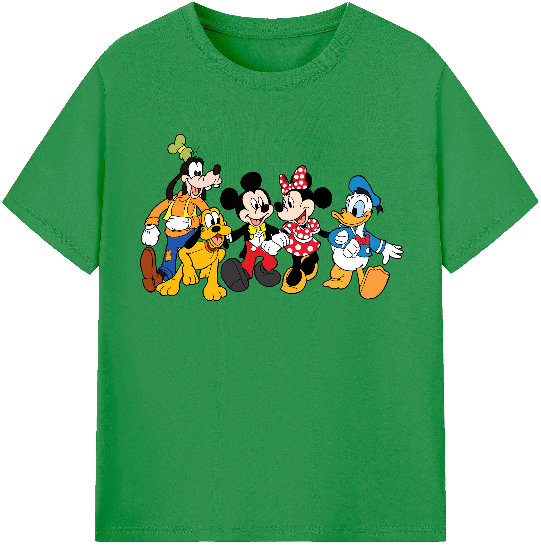 （画像用） ミッキーマウス Mickey Mouse レディースカジュアルプリントTシャツ（綿100％）