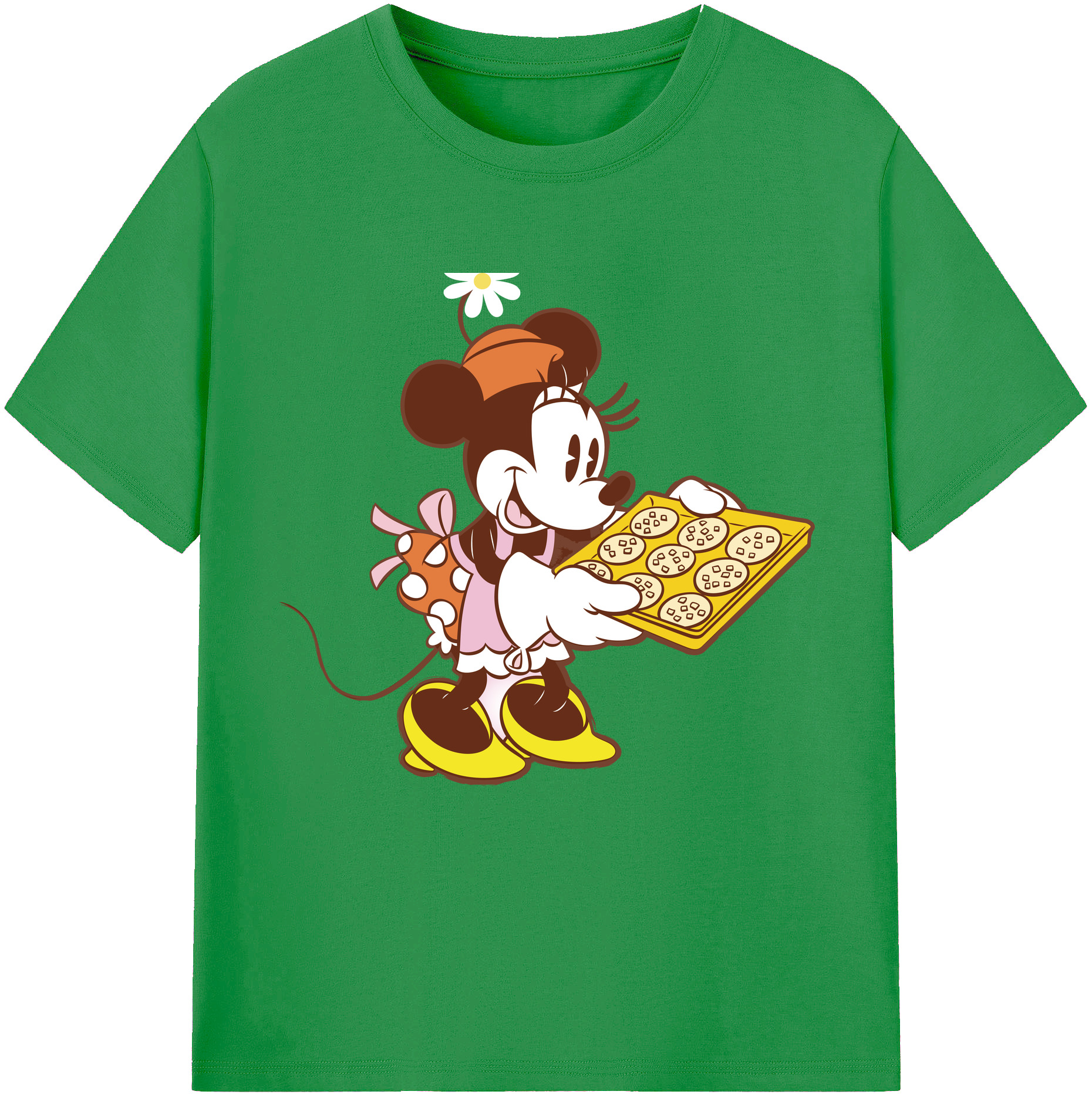 （画像用） ミッキーマウス Mickey Mouse レディースカジュアルプリントTシャツ（綿100％）