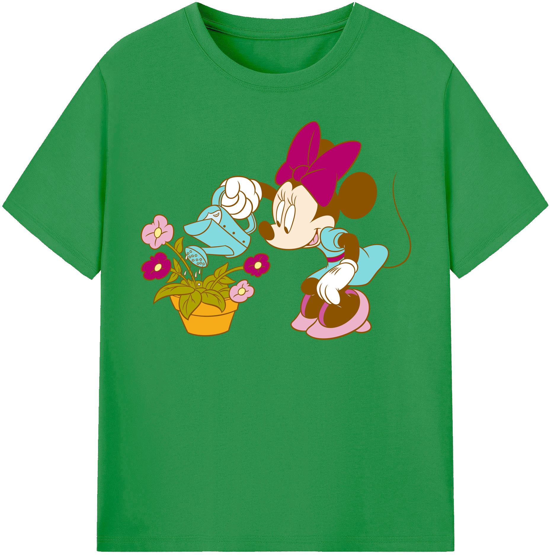 （画像用） ミッキーマウス Mickey Mouse レディースカジュアルプリントTシャツ（綿100％）