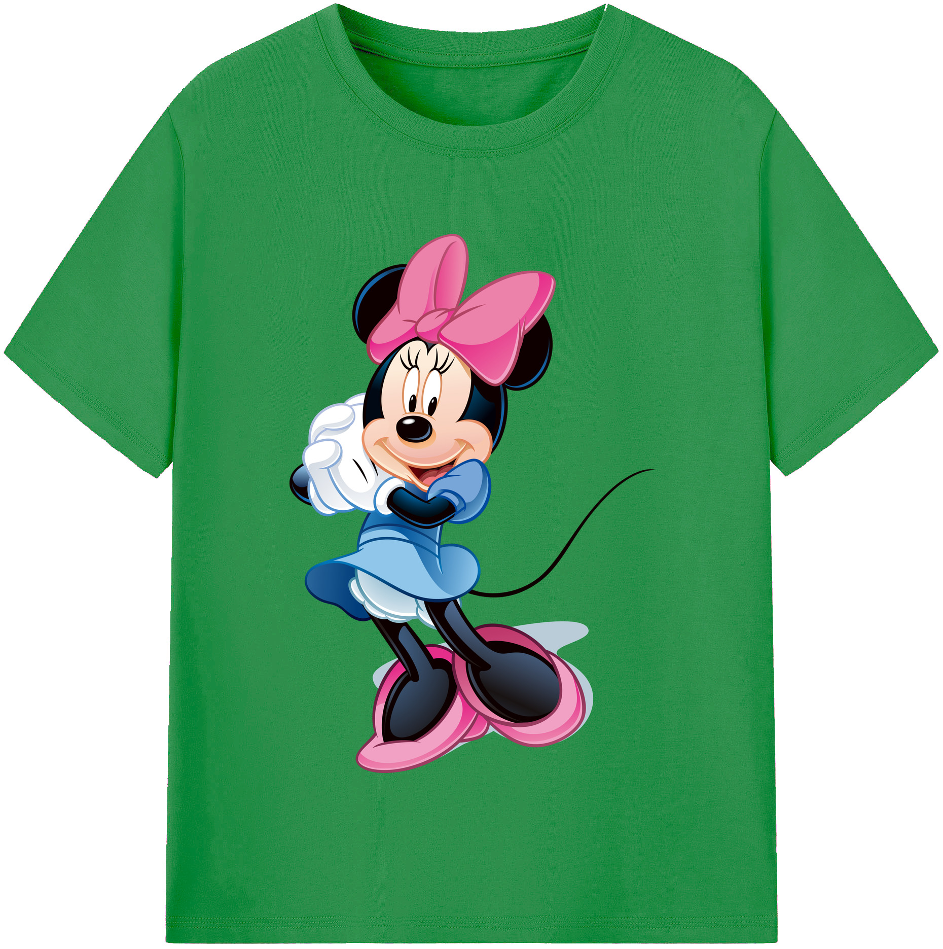 （画像用） ミッキーマウス Mickey Mouse レディースカジュアルプリントTシャツ（綿100％）
