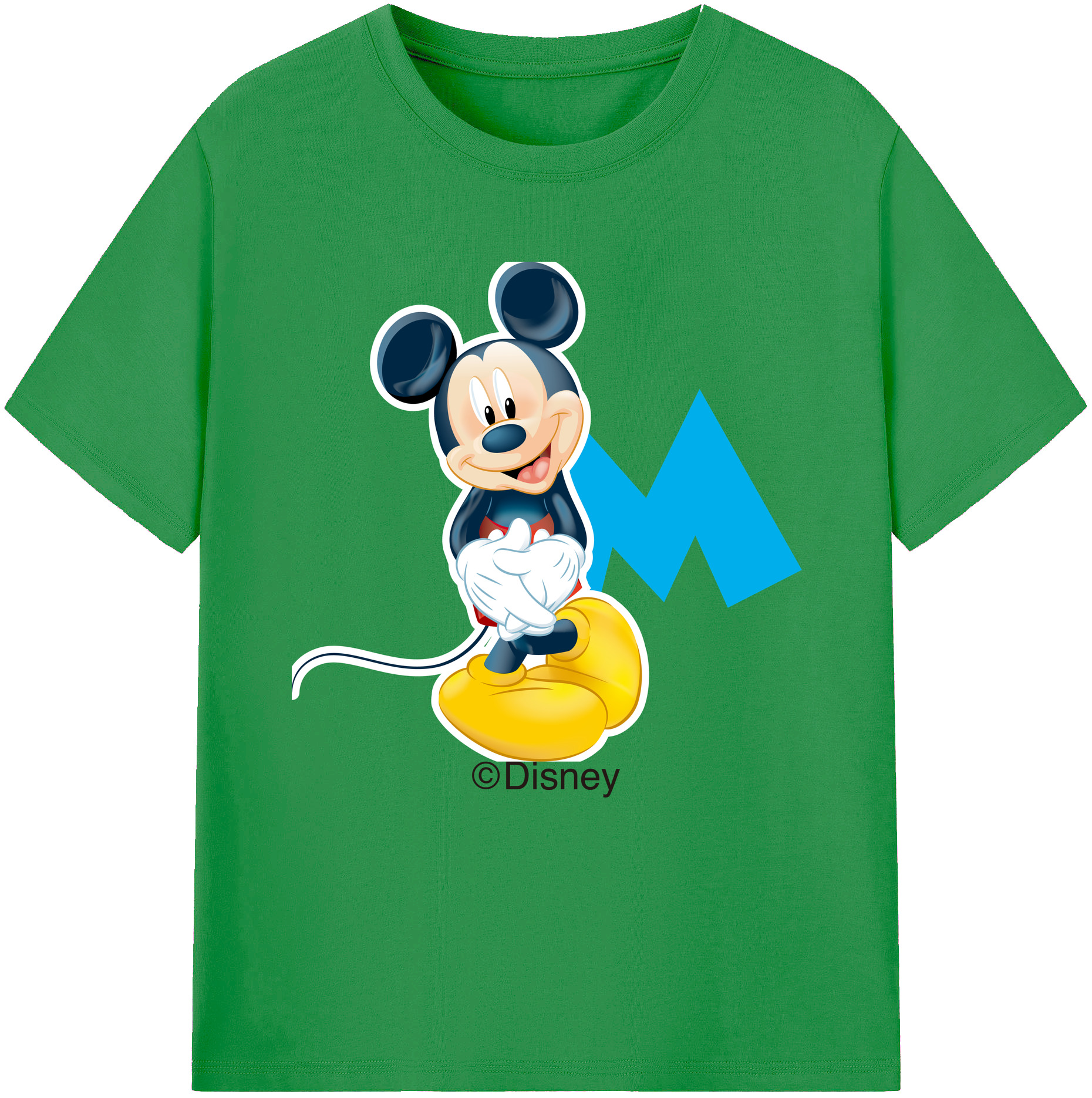 （画像用） ミッキーマウス Mickey Mouse レディースカジュアルプリントTシャツ（綿100％）