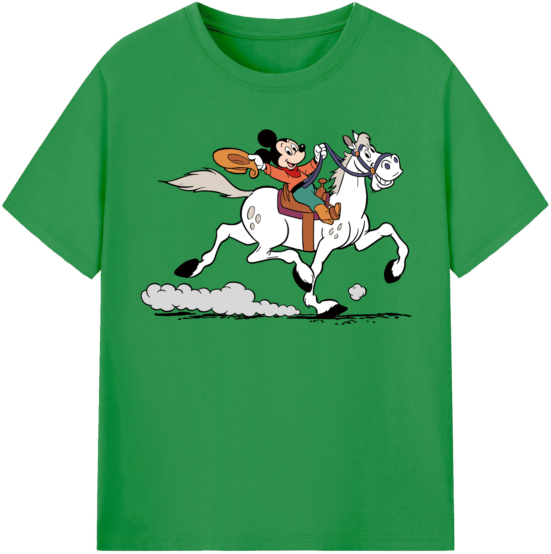 （画像用） ミッキーマウス Mickey Mouse レディースカジュアルプリントTシャツ（綿100％）
