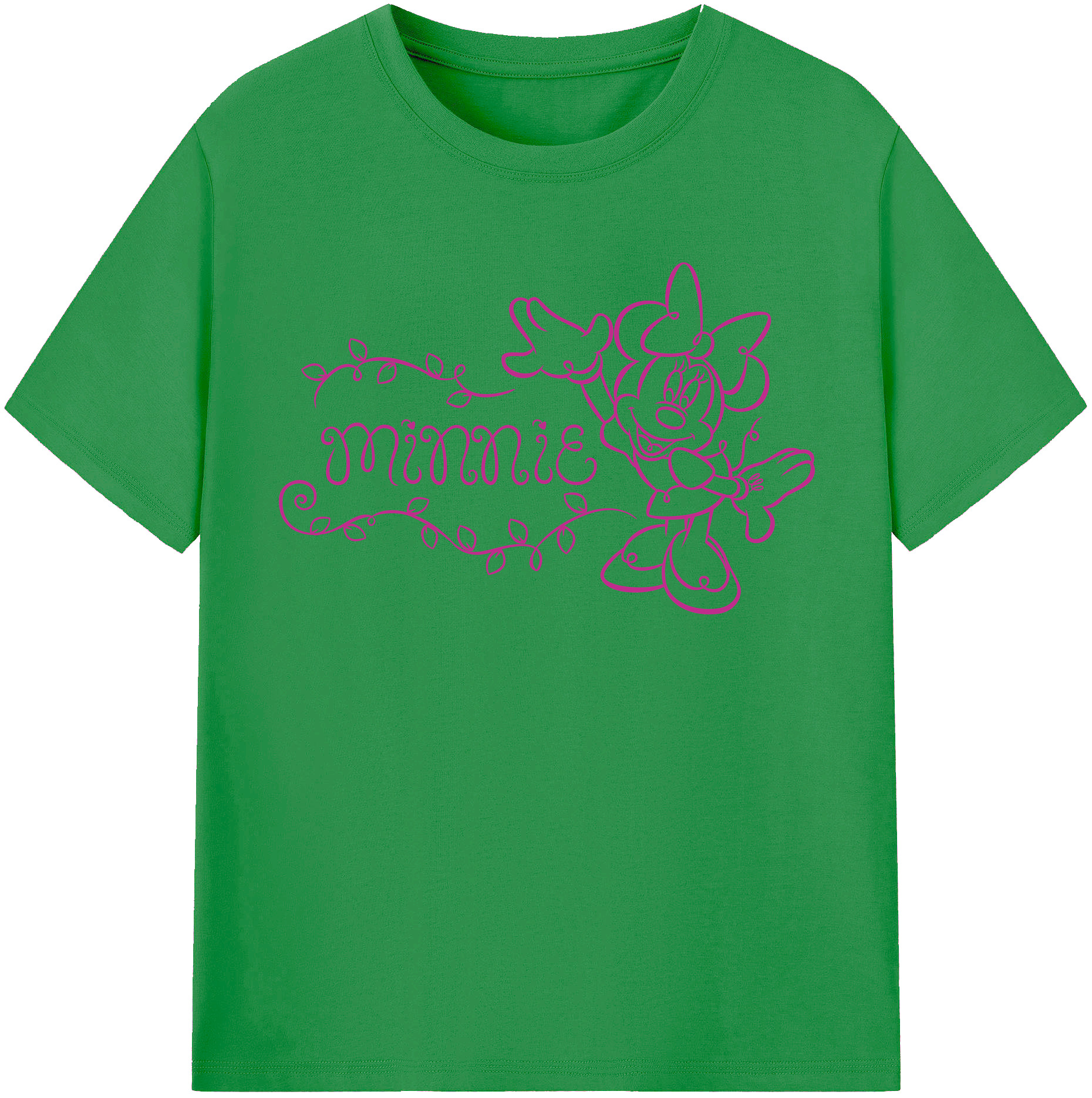 （画像用） ミッキーマウス Mickey Mouse レディースカジュアルプリントTシャツ（綿100％）