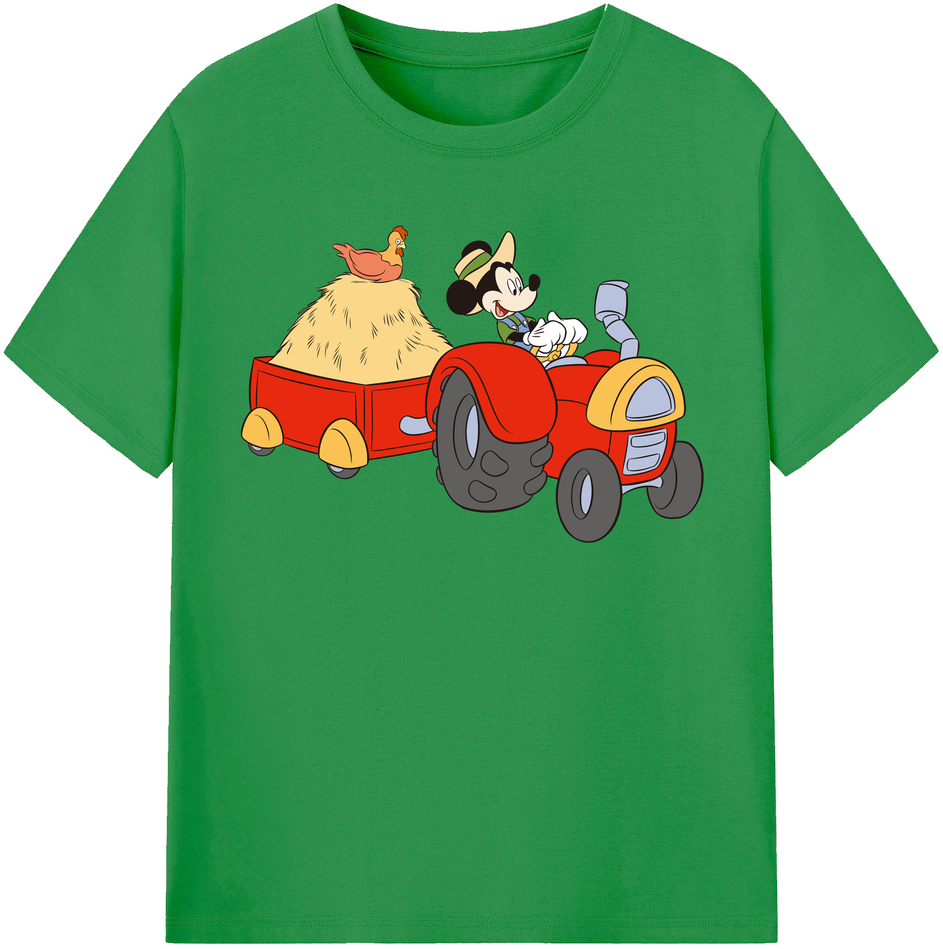 （画像用） ミッキーマウス Mickey Mouse レディースカジュアルプリントTシャツ（綿100％）