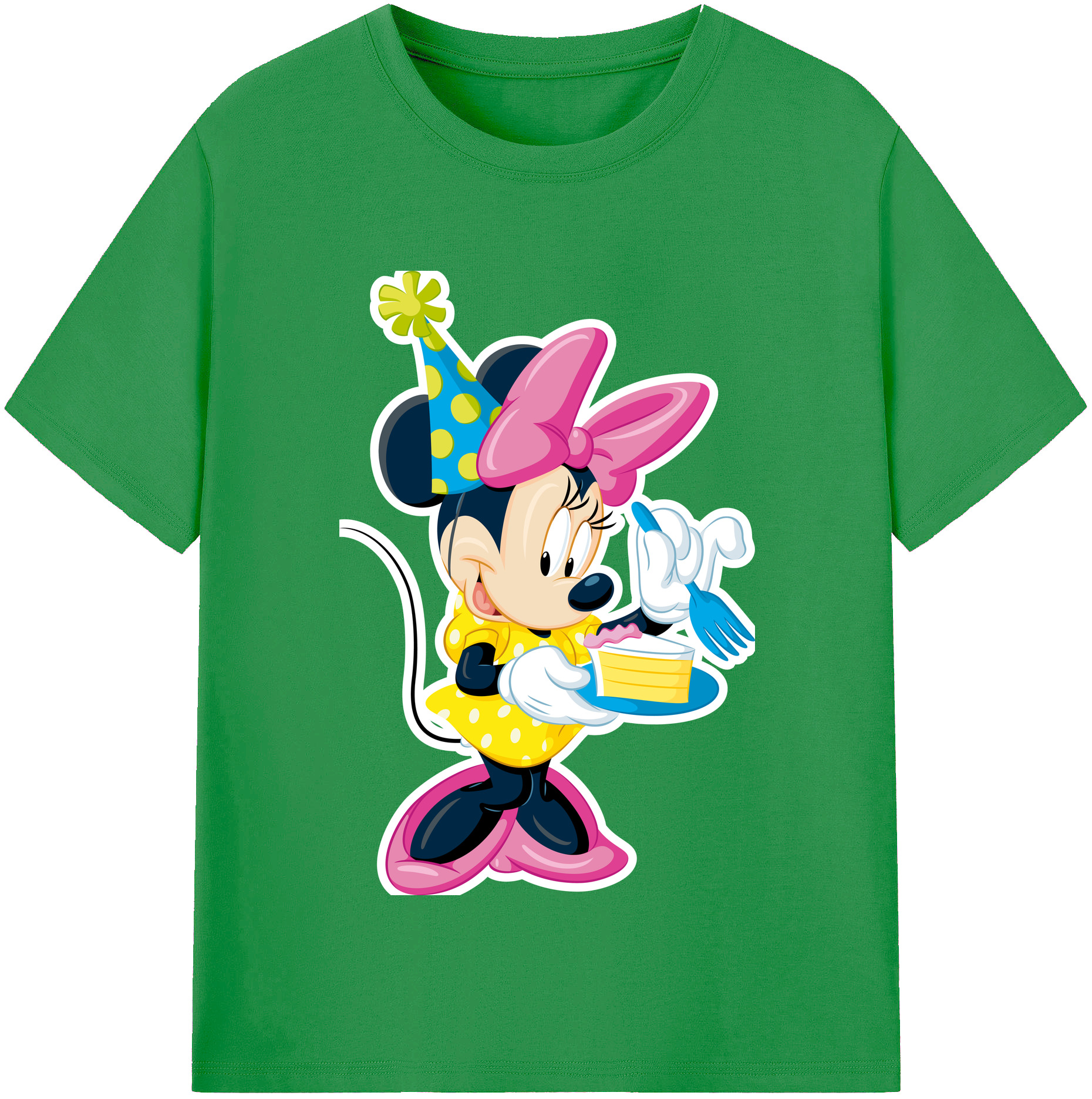（画像用） ミッキーマウス Mickey Mouse レディースカジュアルプリントTシャツ（綿100％）