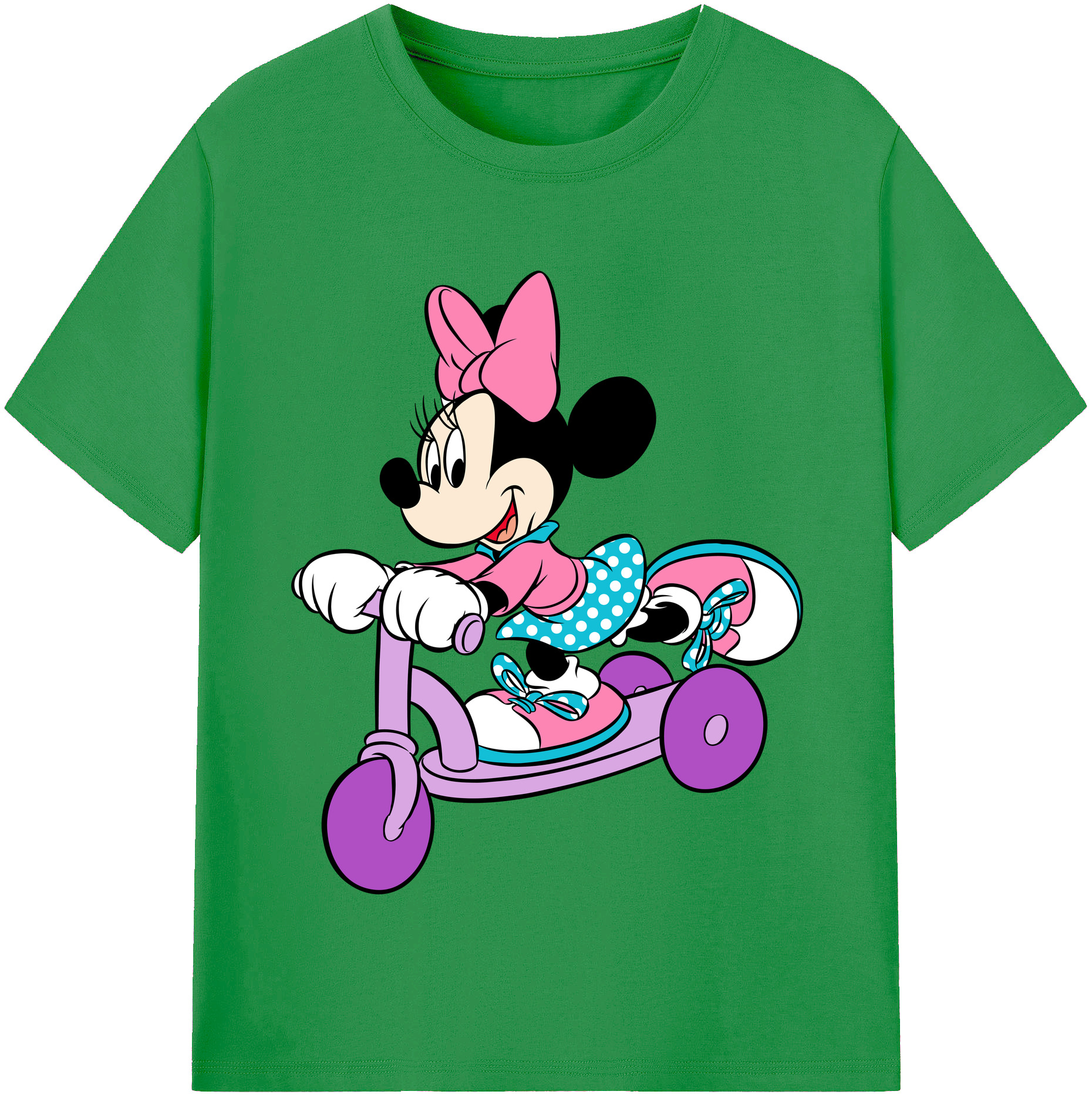 （画像用） ミッキーマウス Mickey Mouse レディースカジュアルプリントTシャツ（綿100％）