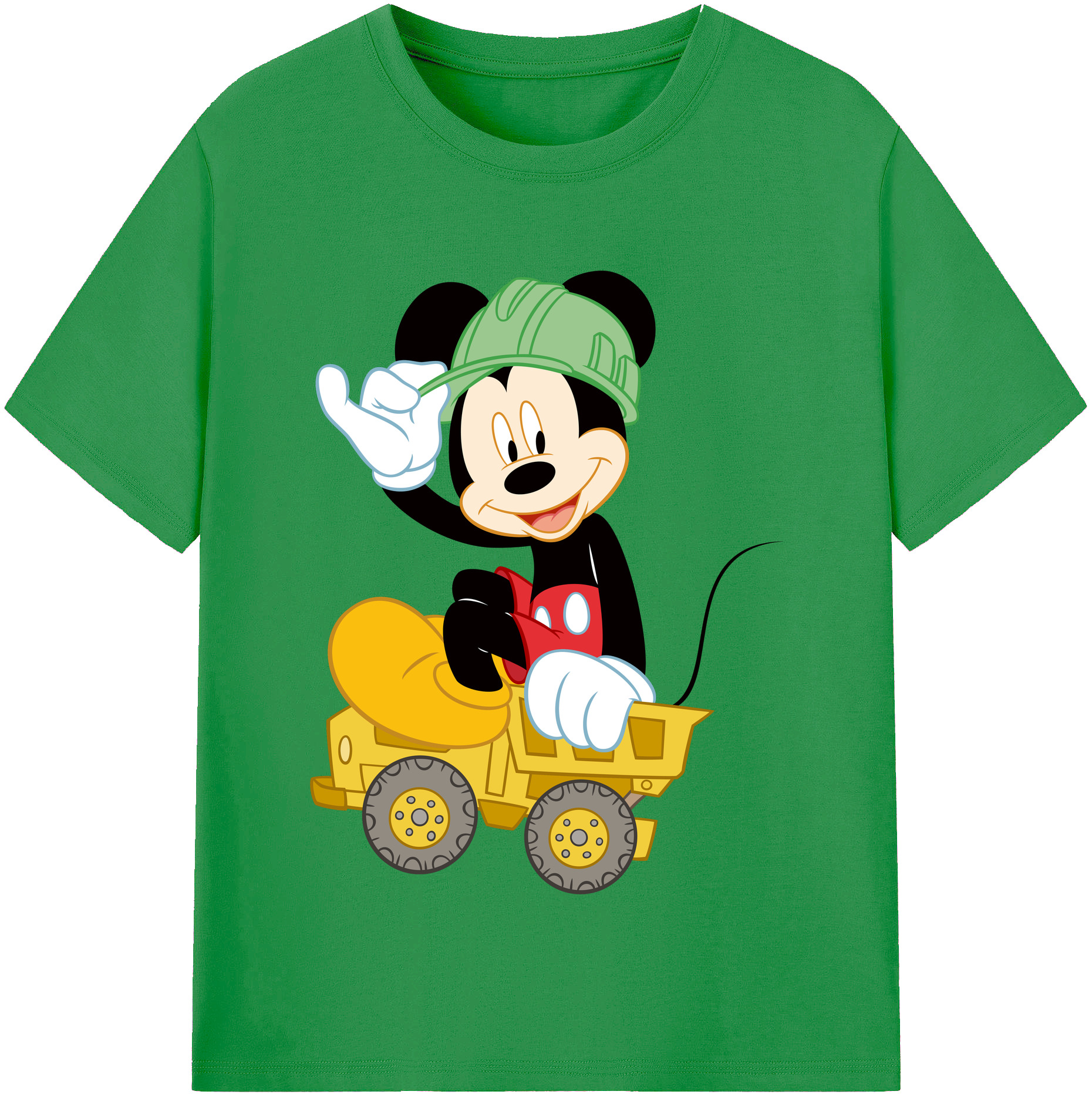 （画像用） ミッキーマウス Mickey Mouse レディースカジュアルプリントTシャツ（綿100％）