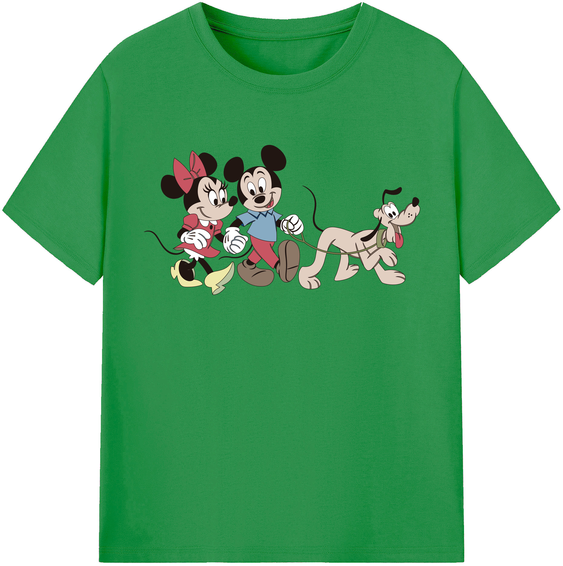 （画像用） ミッキーマウス Mickey Mouse レディースカジュアルプリントTシャツ（綿100％）