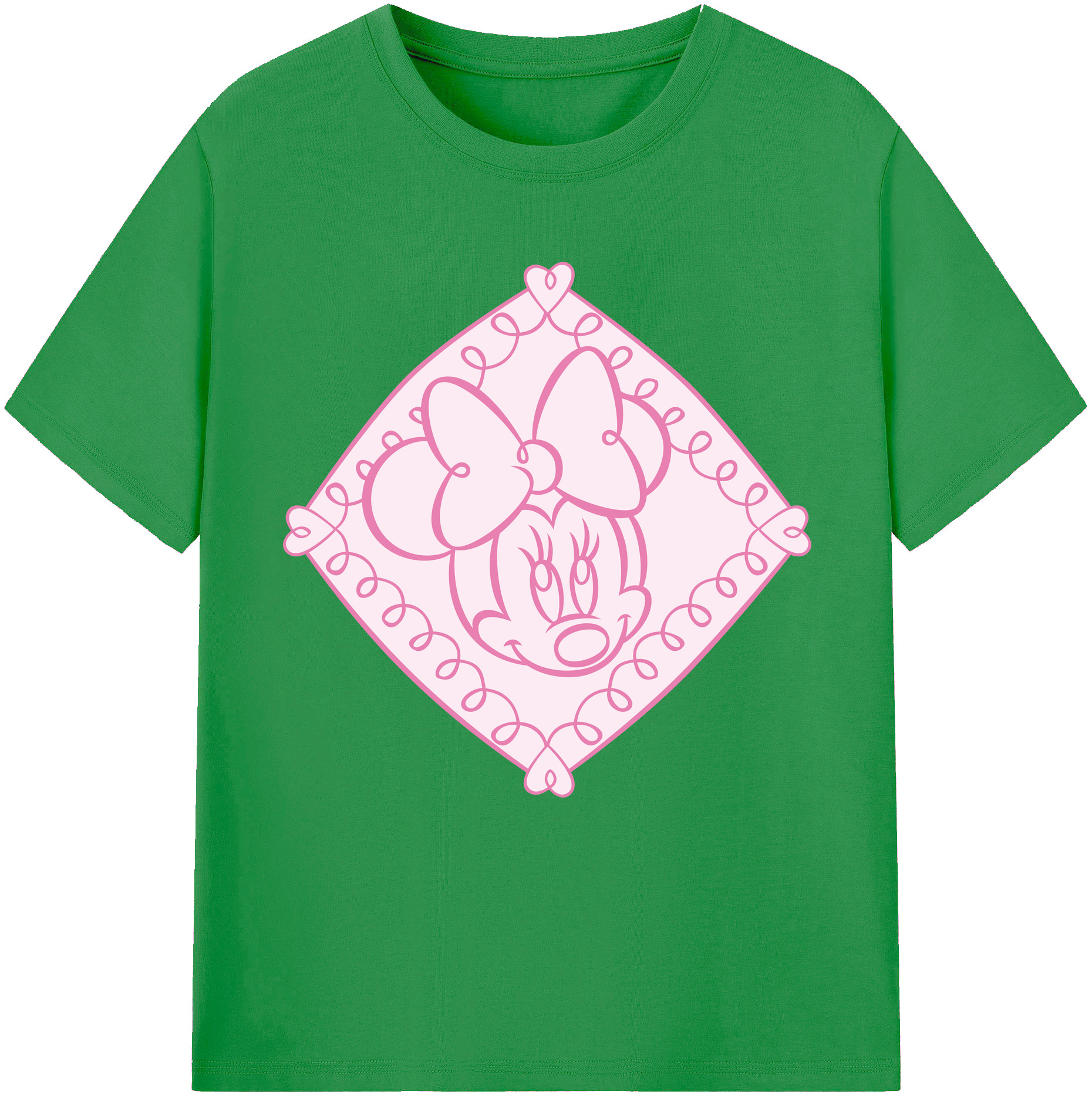 （画像用） ミッキーマウス Mickey Mouse レディースカジュアルプリントTシャツ（綿100％）