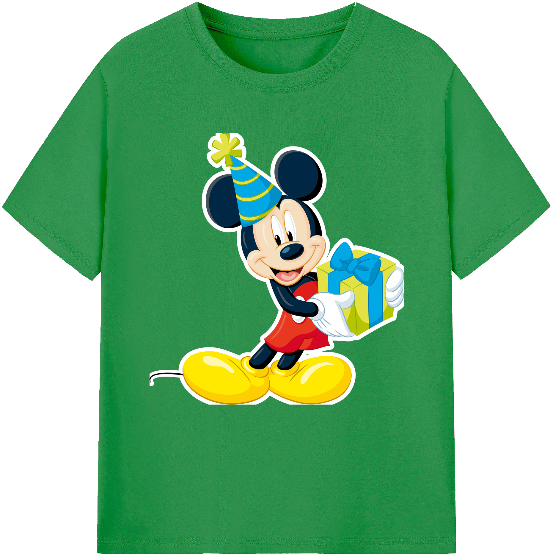 （画像用） ミッキーマウス Mickey Mouse レディースカジュアルプリントTシャツ（綿100％）