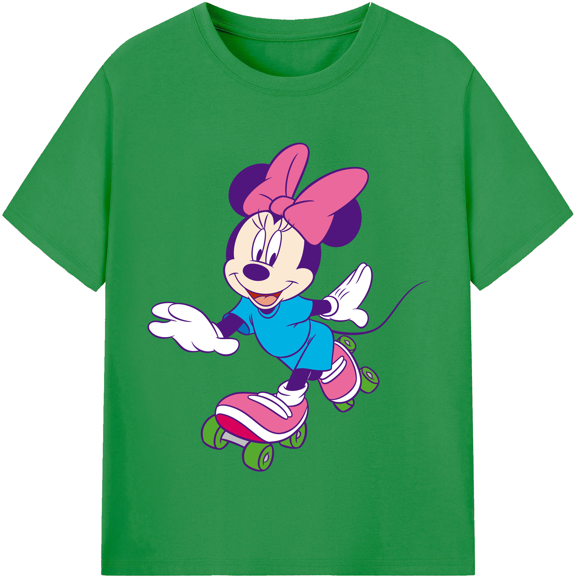 ミッキーマウス Mickey Mouse レディースカジュアルプリントTシャツ（綿100％）