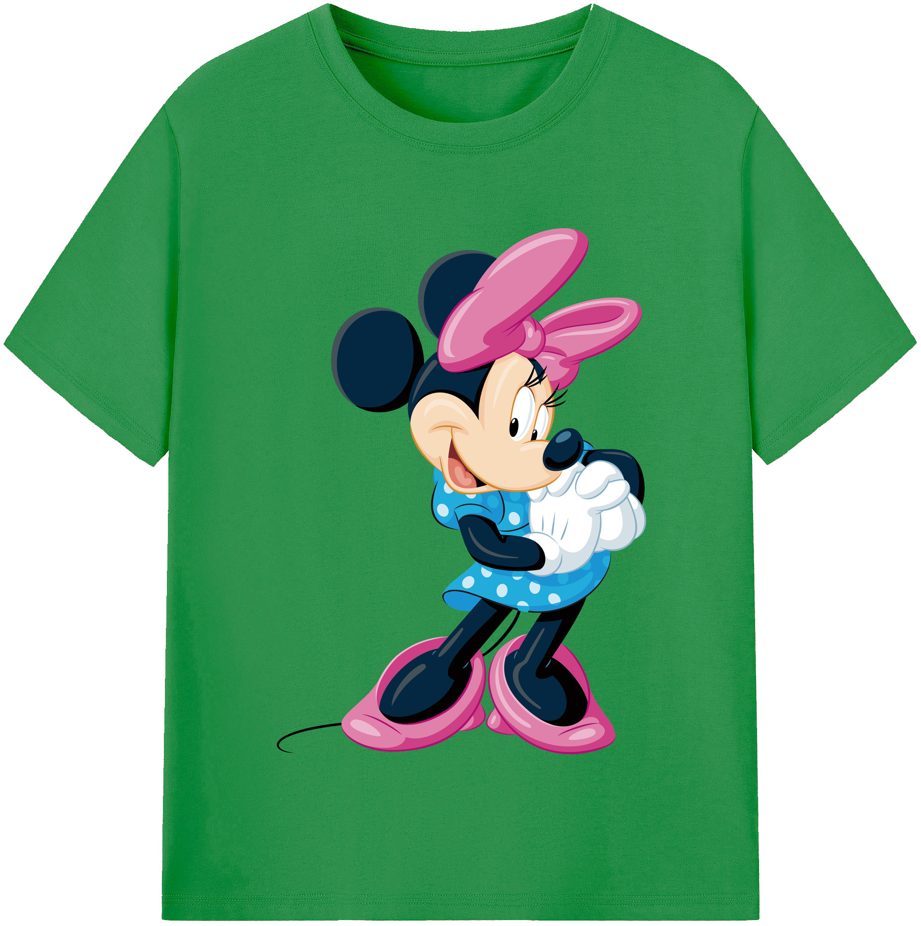 （画像用） ミッキーマウス Mickey Mouse レディースカジュアルプリントTシャツ（綿100％）