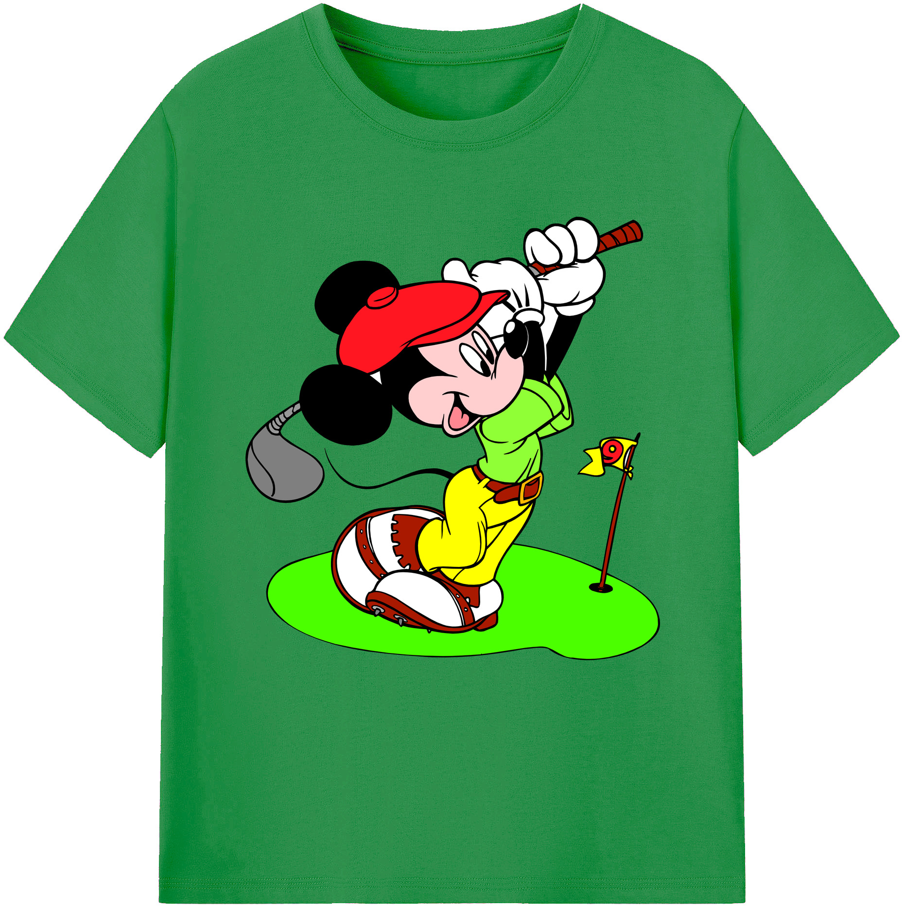（画像用） ミッキーマウス Mickey Mouse レディースカジュアルプリントTシャツ（綿100％）