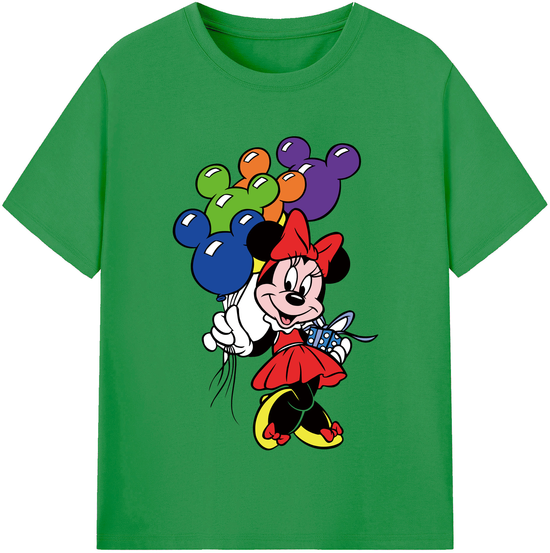 （画像用） ミッキーマウス Mickey Mouse レディースカジュアルプリントTシャツ（綿100％）