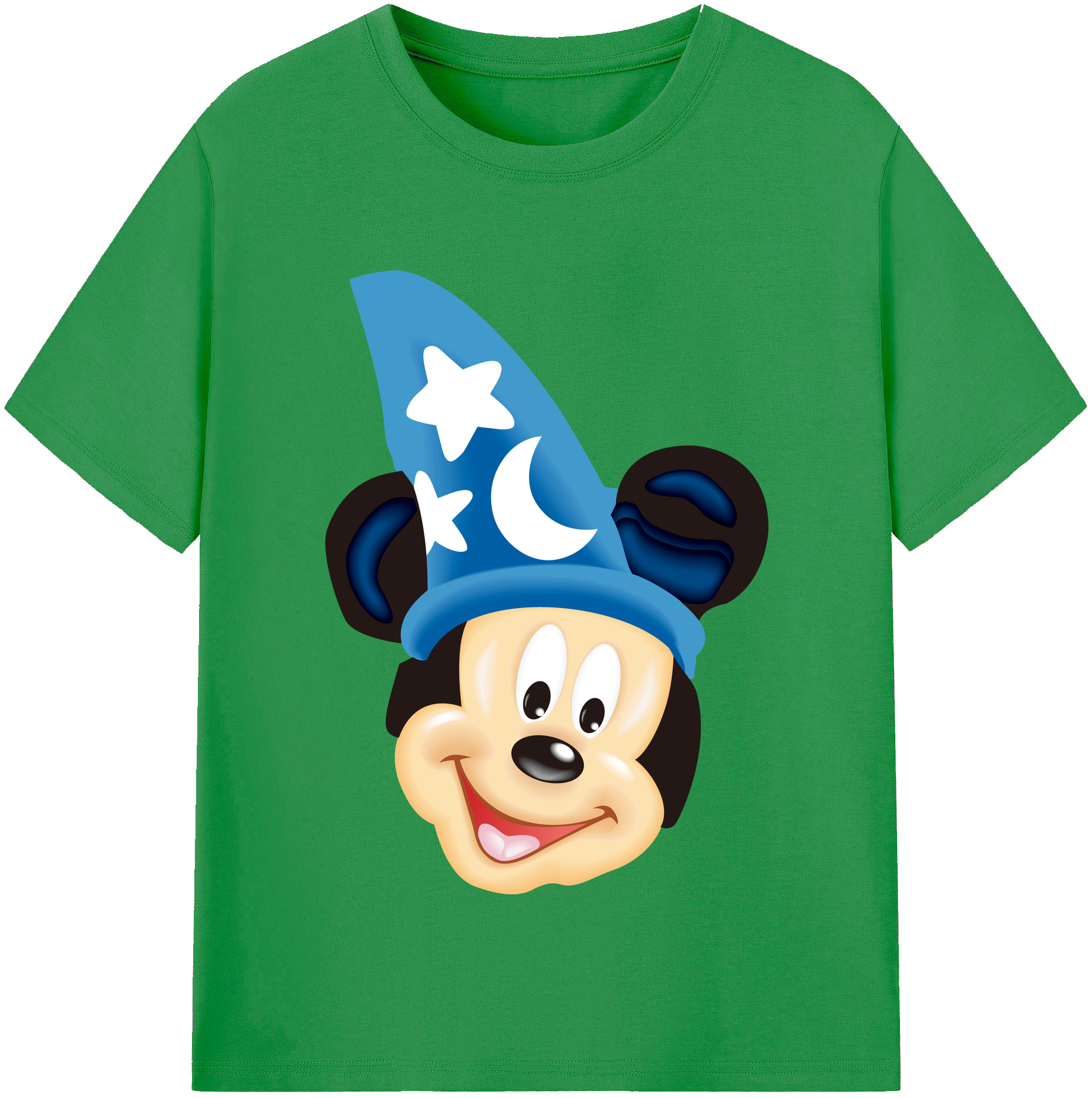 （画像用） ミッキーマウス Mickey Mouse レディースカジュアルプリントTシャツ（綿100％）