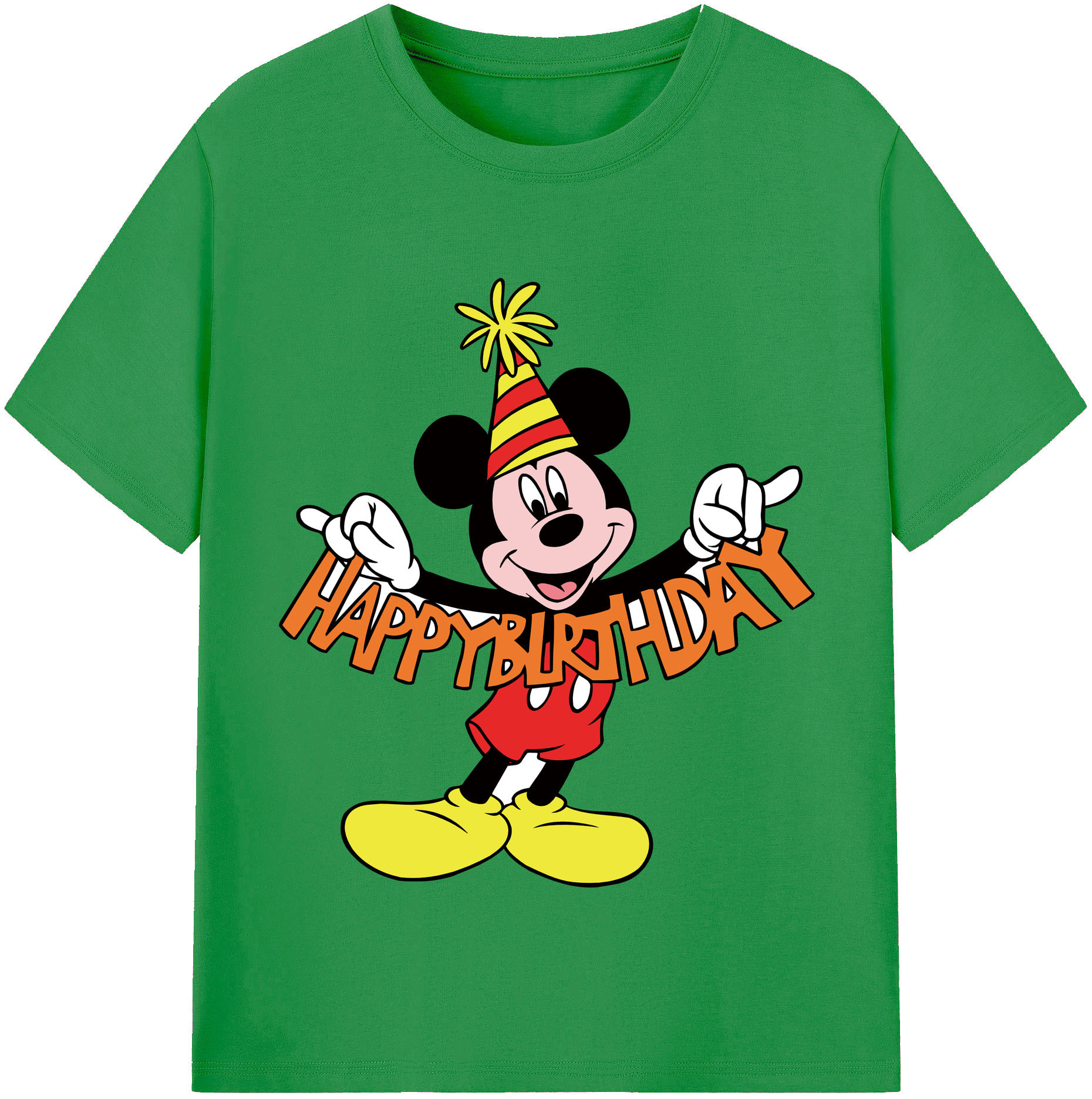 （画像用） ミッキーマウス Mickey Mouse レディースカジュアルプリントTシャツ（綿100％）