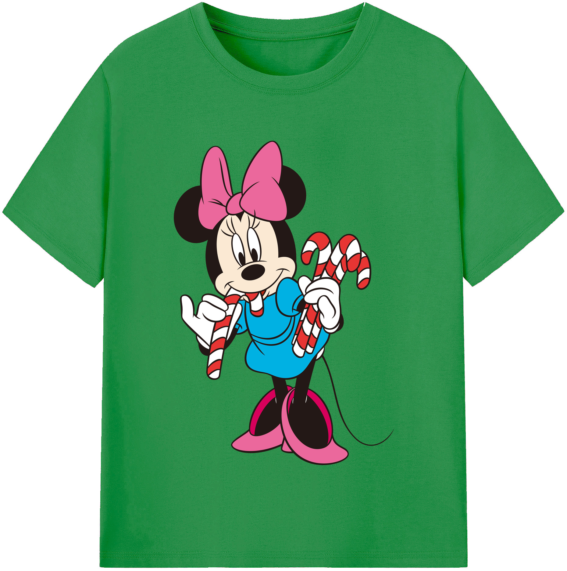 （画像用） ミッキーマウス Mickey Mouse レディースカジュアルプリントTシャツ（綿100％）