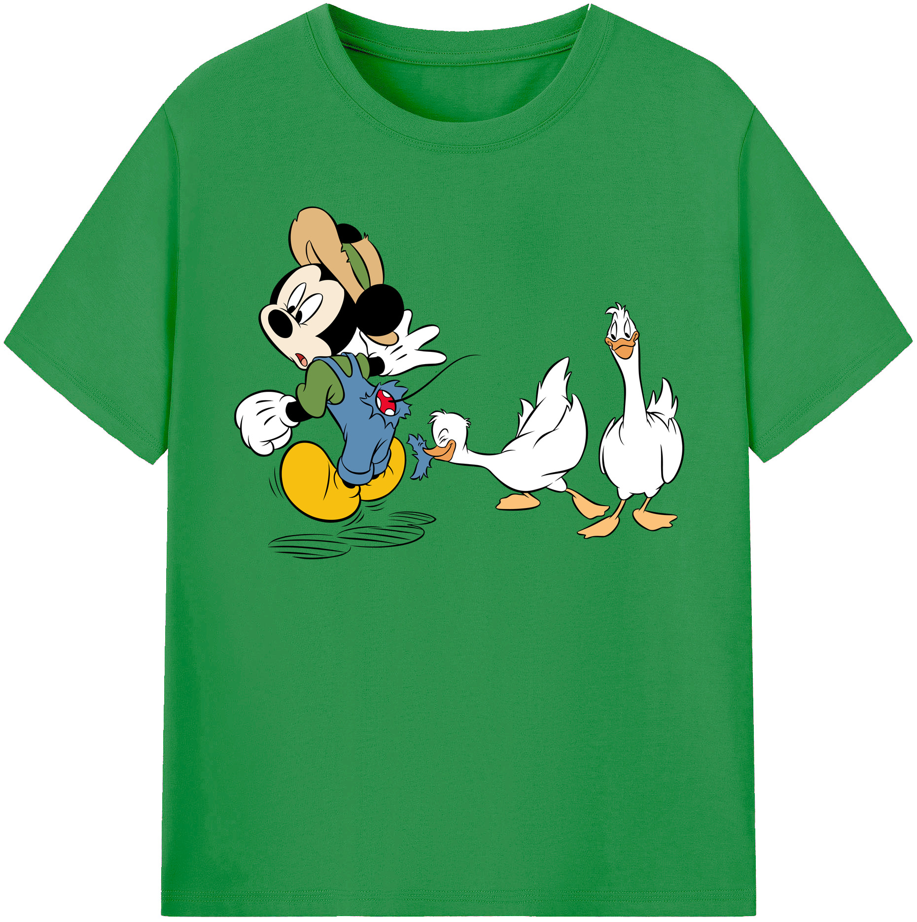 （画像用） ミッキーマウス Mickey Mouse レディースカジュアルプリントTシャツ（綿100％）