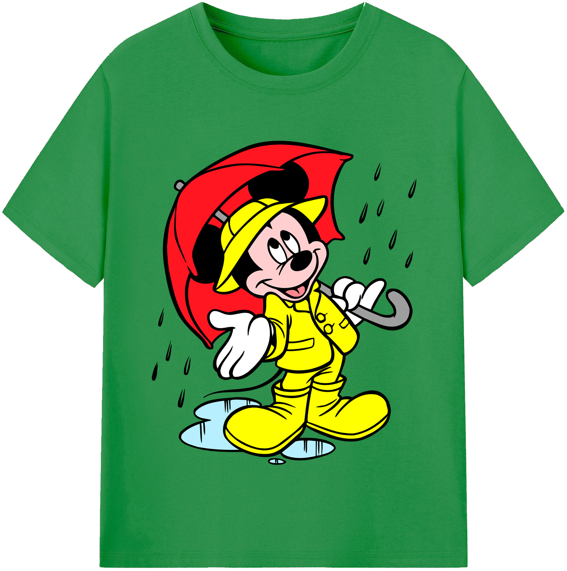 （画像用） ミッキーマウス Mickey Mouse レディースカジュアルプリントTシャツ（綿100％）