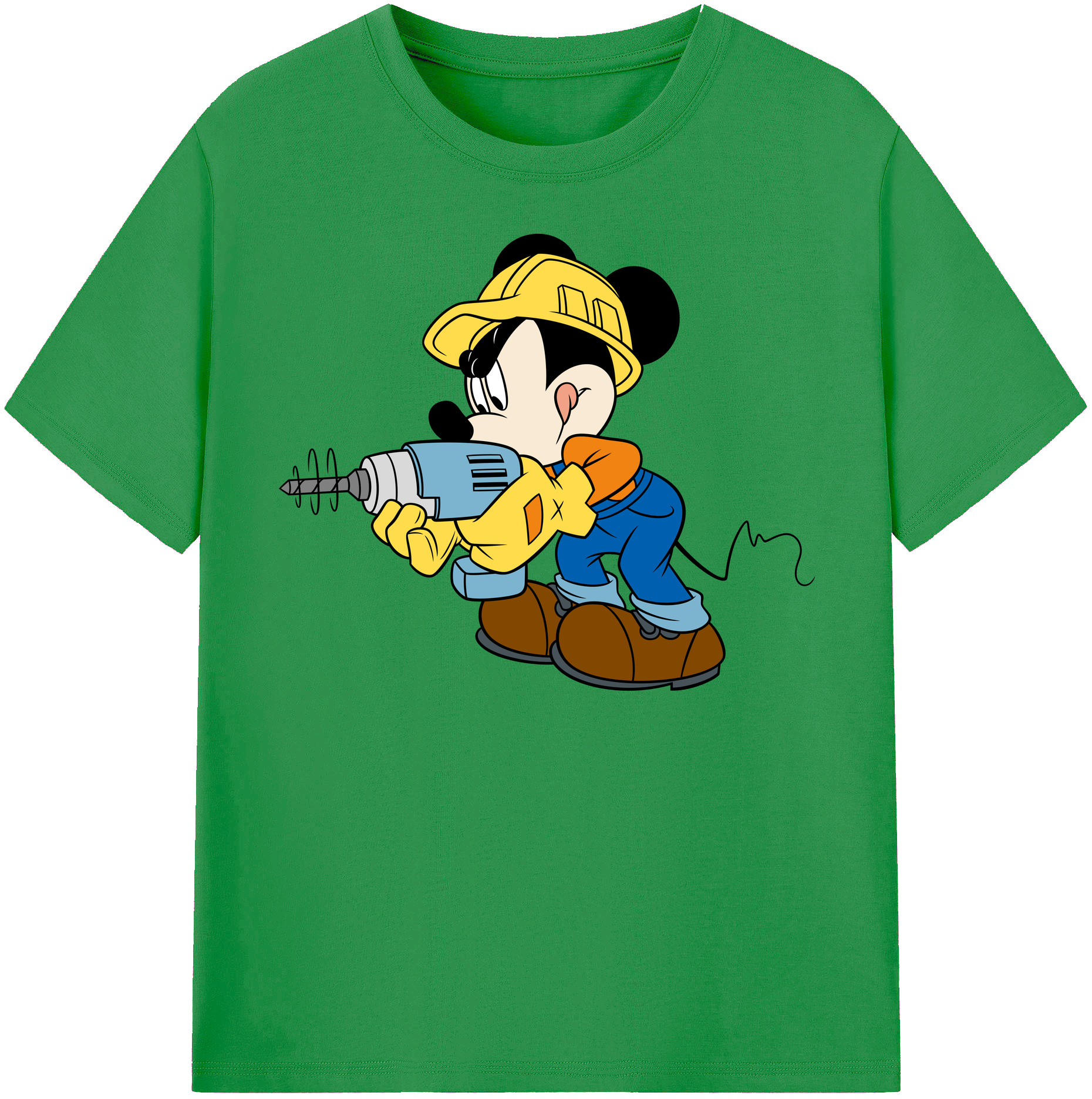 （画像用） ミッキーマウス Mickey Mouse レディースカジュアルプリントTシャツ（綿100％）