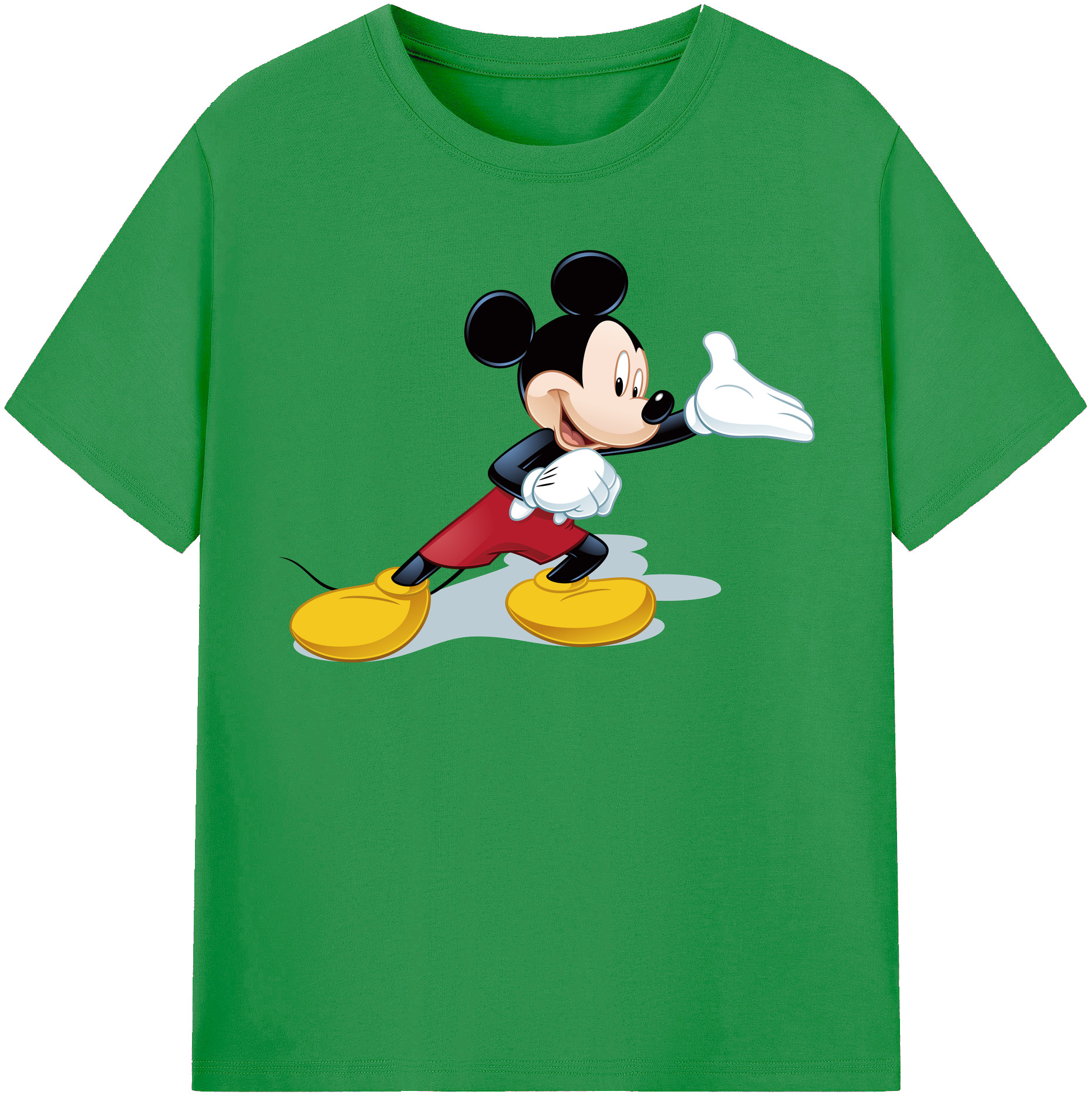 （画像用） ミッキーマウス Mickey Mouse レディースカジュアルプリントTシャツ（綿100％）