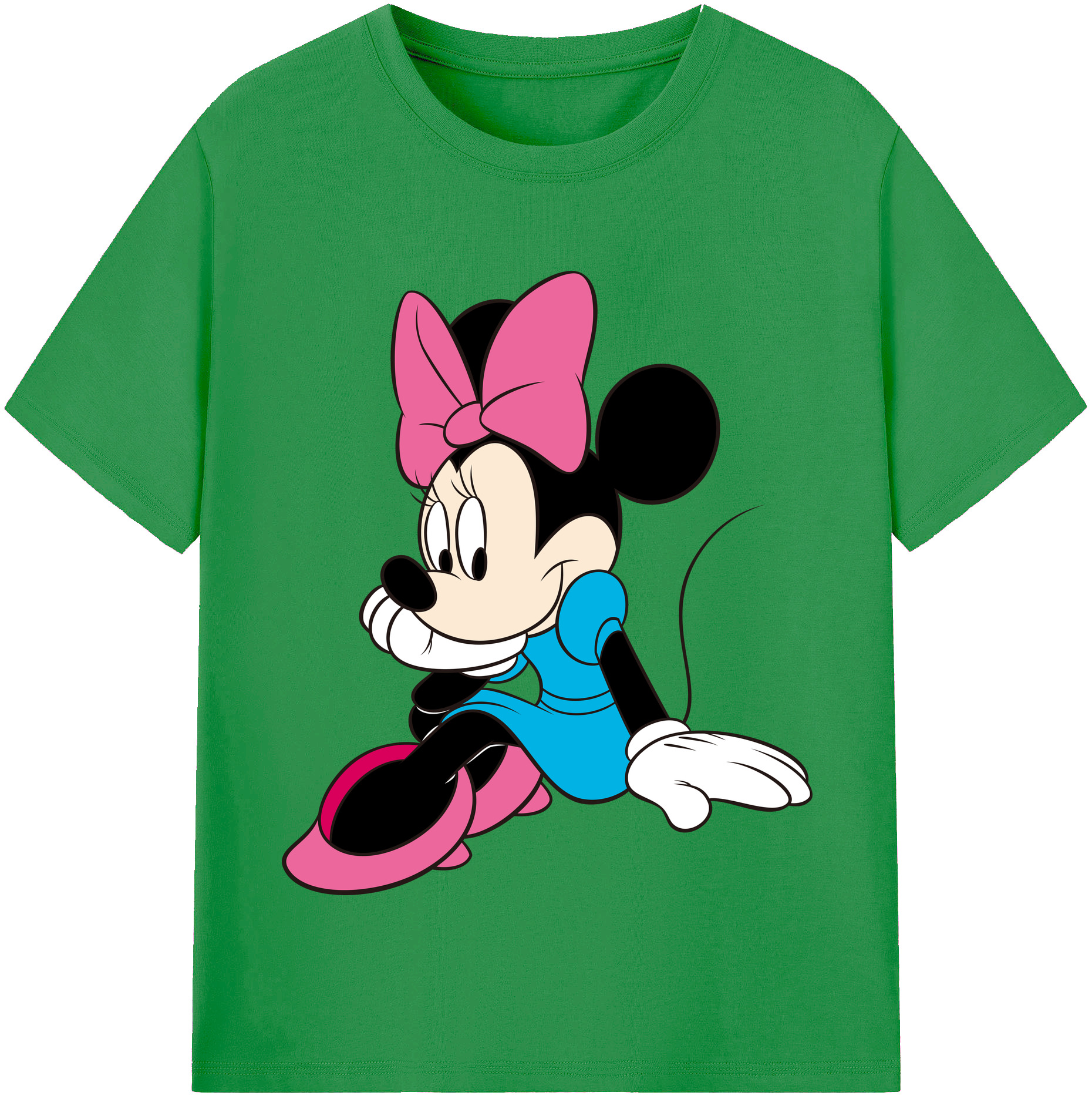 （画像用） ミッキーマウス Mickey Mouse レディースカジュアルプリントTシャツ（綿100％）