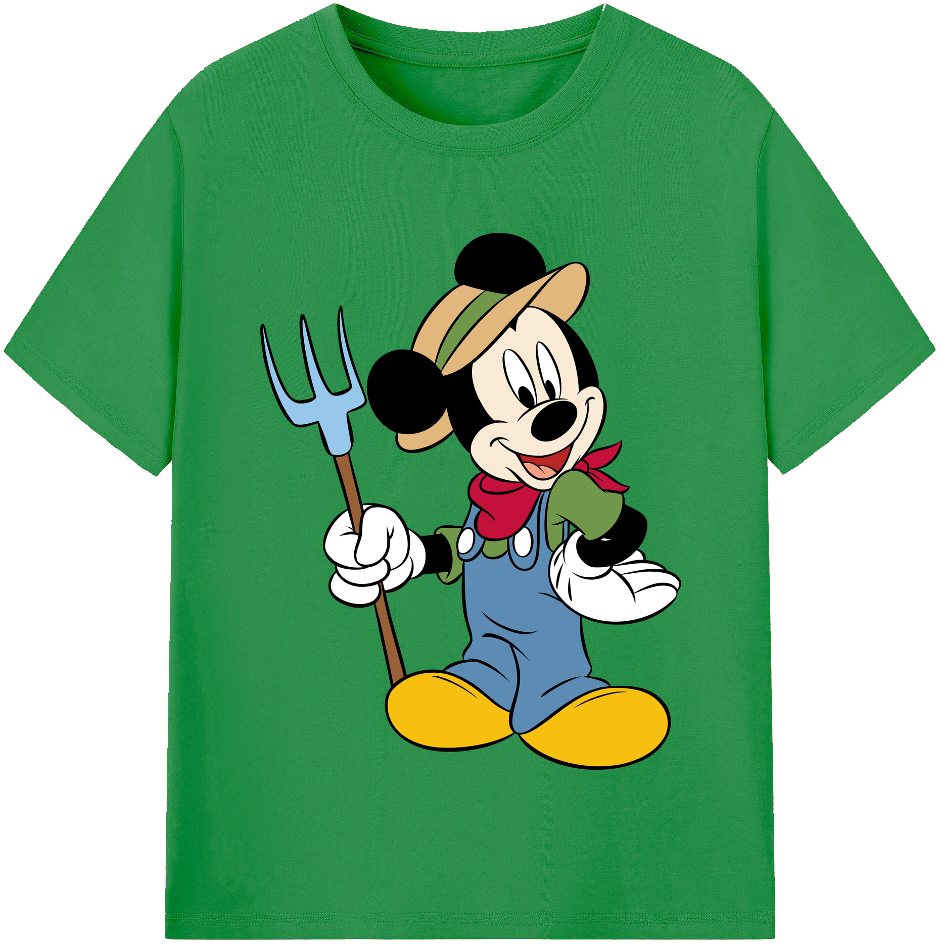 （画像用） ミッキーマウス Mickey Mouse レディースカジュアルプリントTシャツ（綿100％）