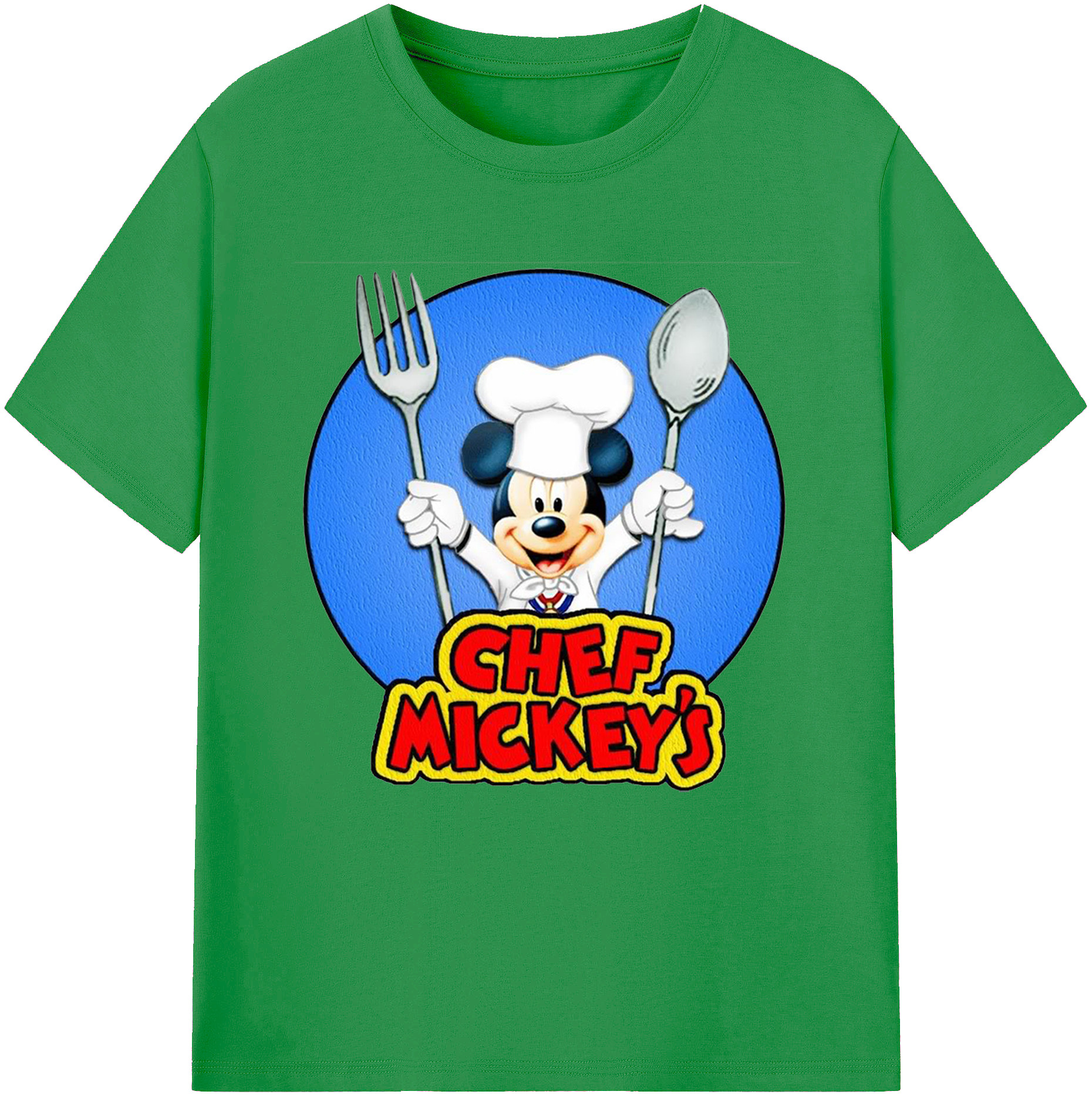 （画像用） ミッキーマウス Mickey Mouse レディースカジュアルプリントTシャツ（綿100％）