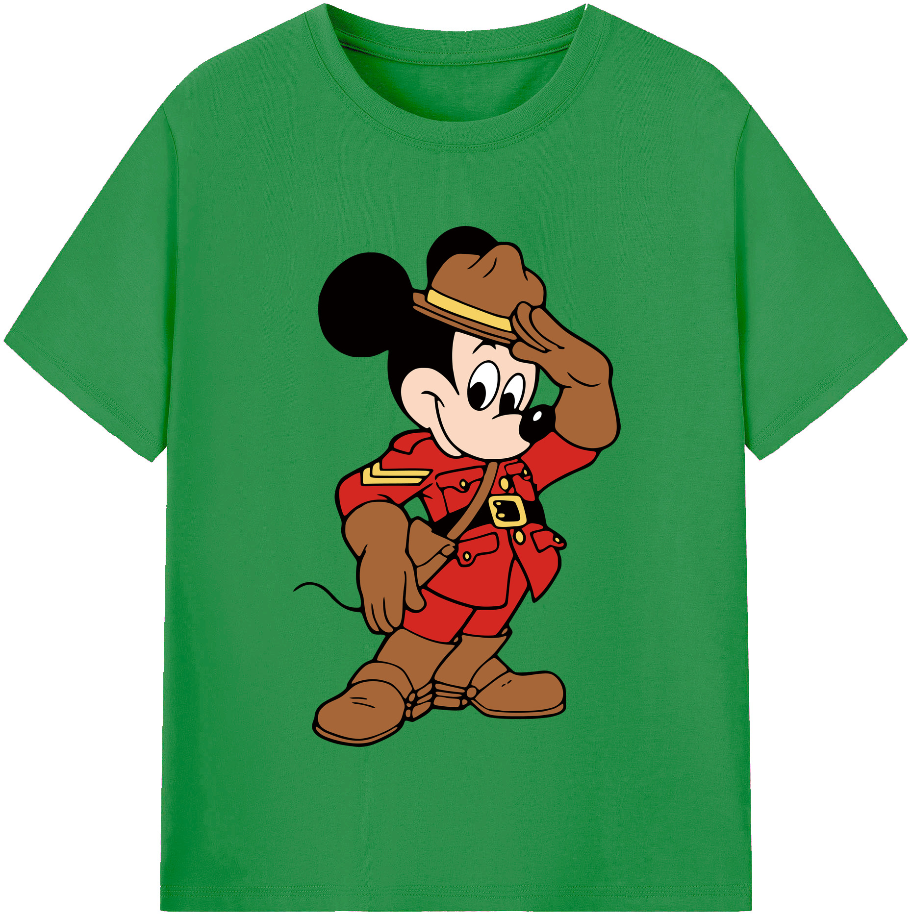 （画像用） ミッキーマウス Mickey Mouse レディースカジュアルプリントTシャツ（綿100％）